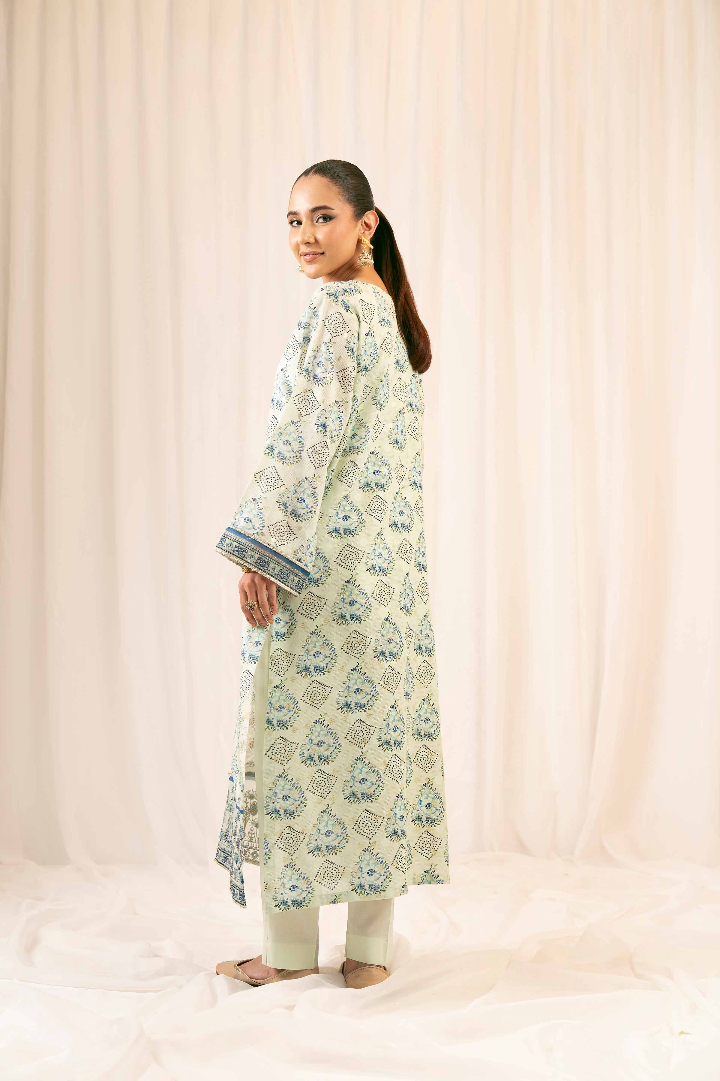 2 Piece - Printed Embroidered Suit - PFE25-19 - Image 3