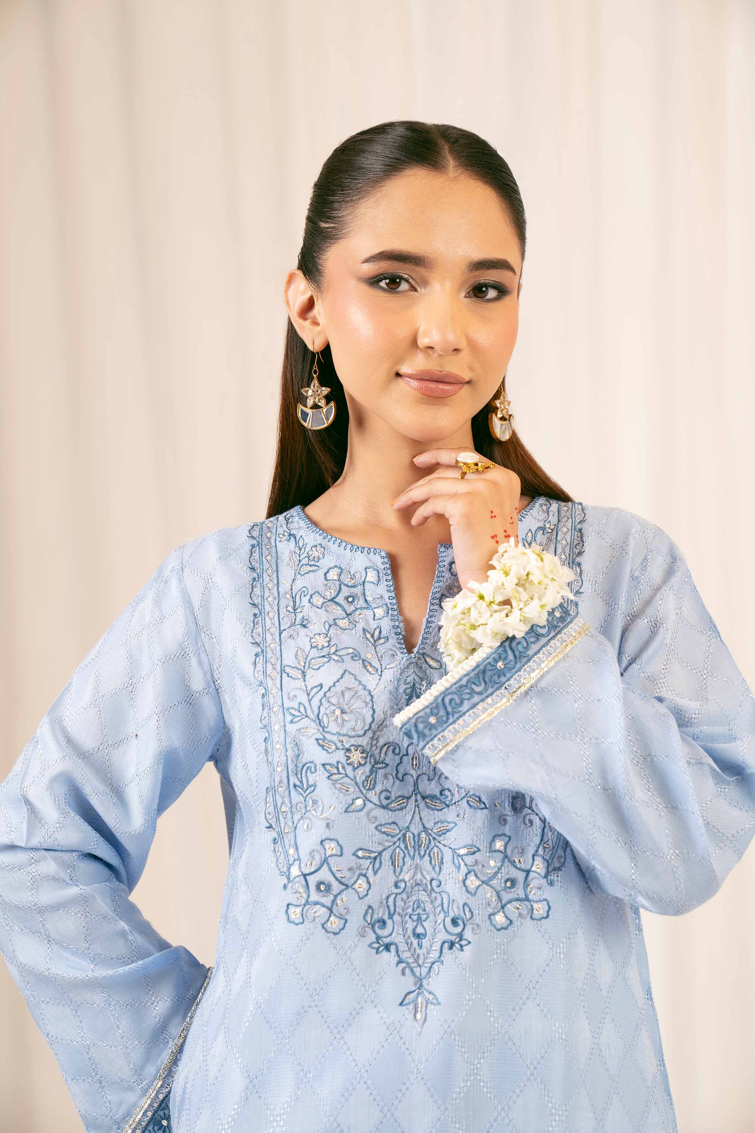 2 Piece - Embroidered Suit - PFE25-22 - Image 5