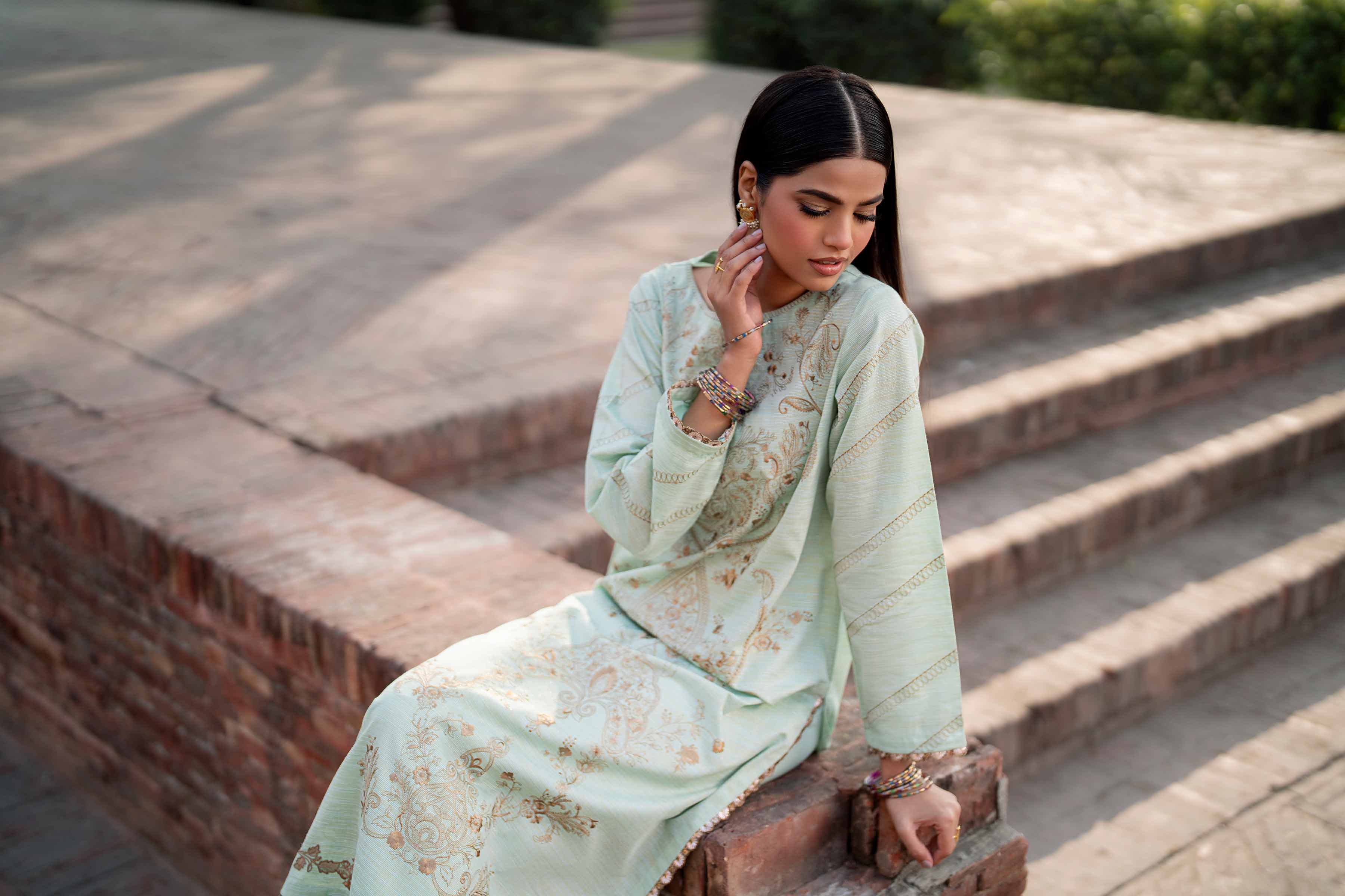 2 Piece - Embroidered Suit - PFE25-23 - Image 10