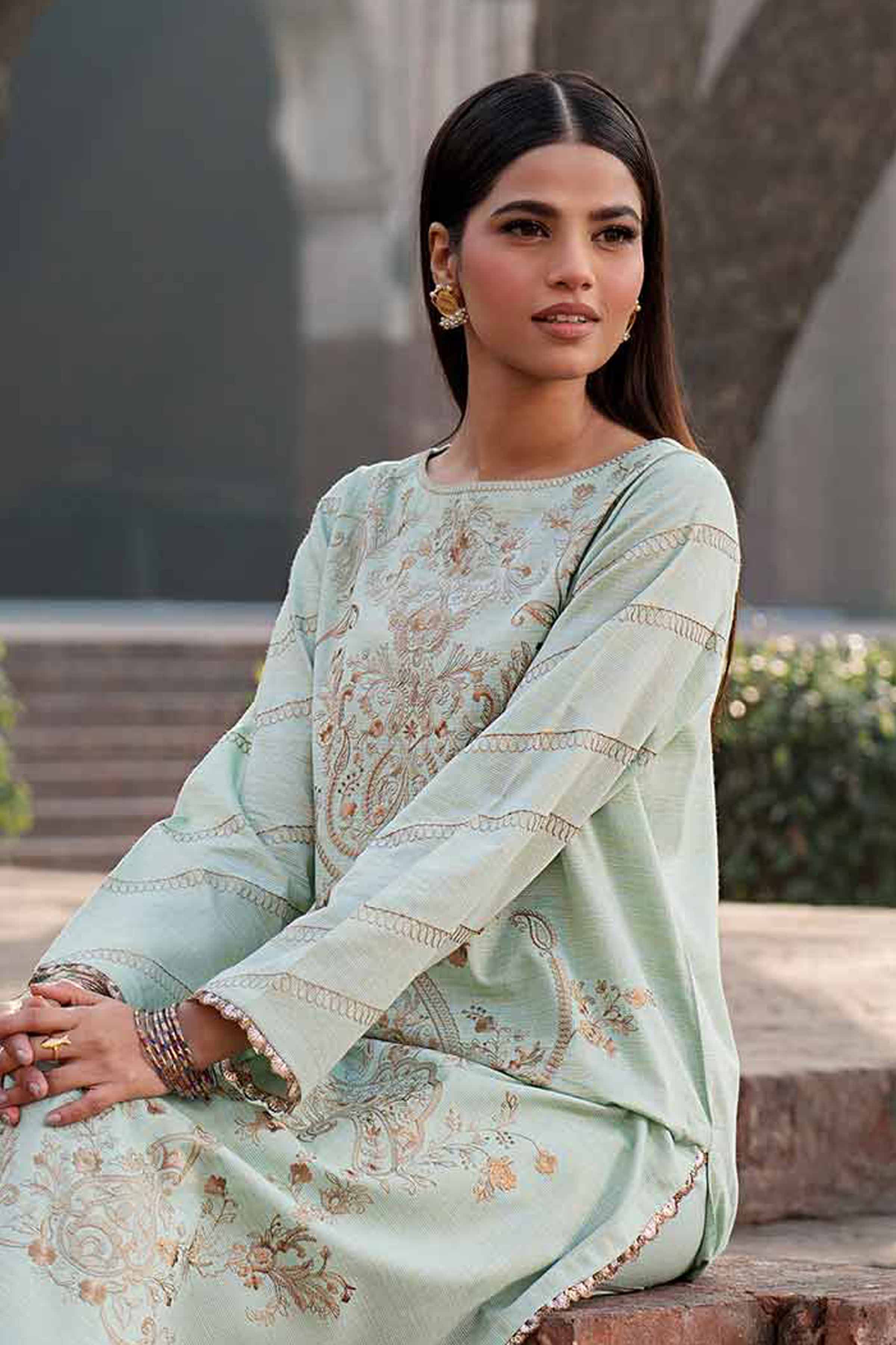2 Piece - Embroidered Suit - PFE25-23 - Image 2
