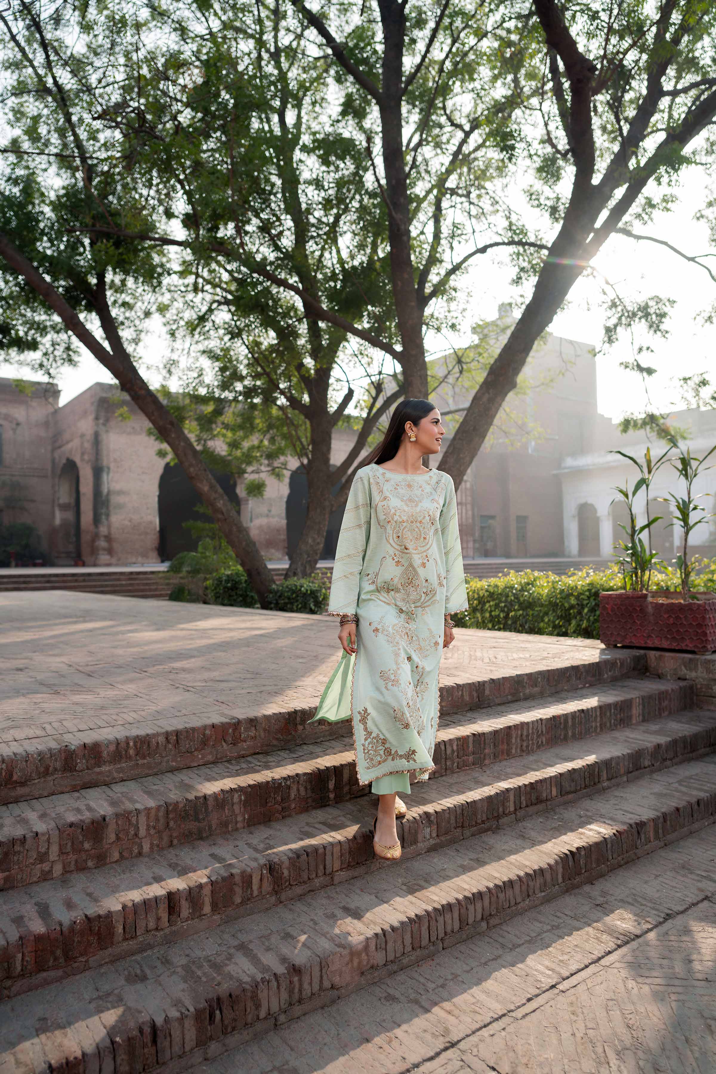 2 Piece - Embroidered Suit - PFE25-23 - Image 4