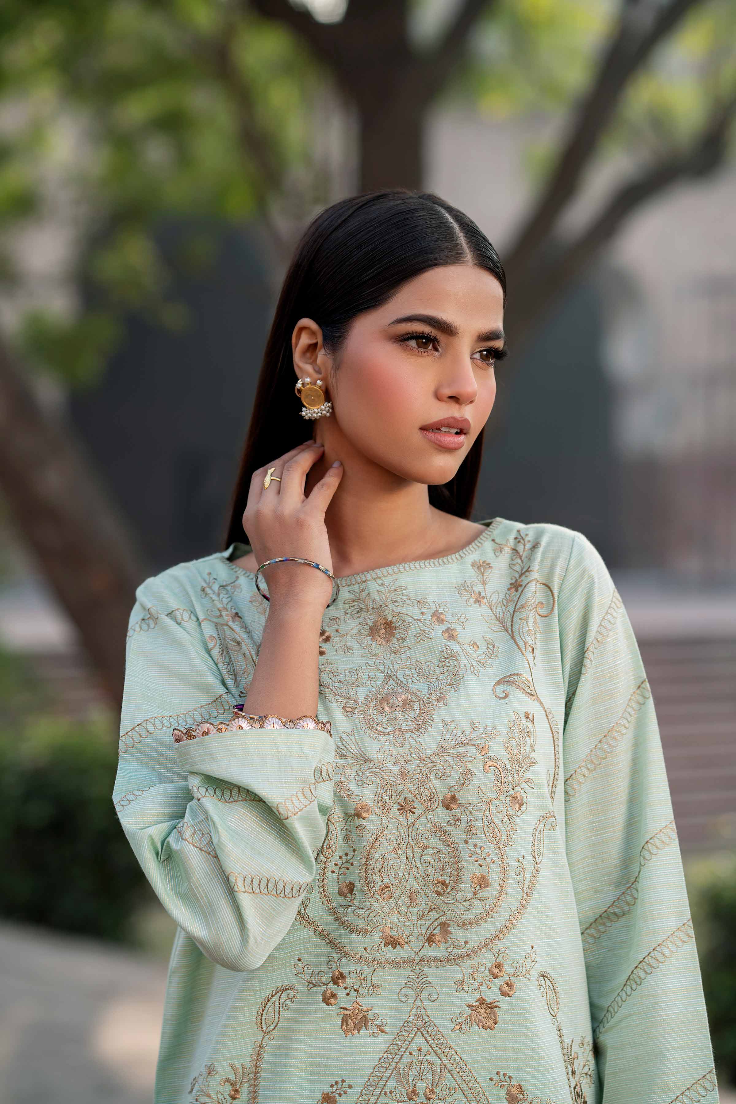 2 Piece - Embroidered Suit - PFE25-23 - Image 7