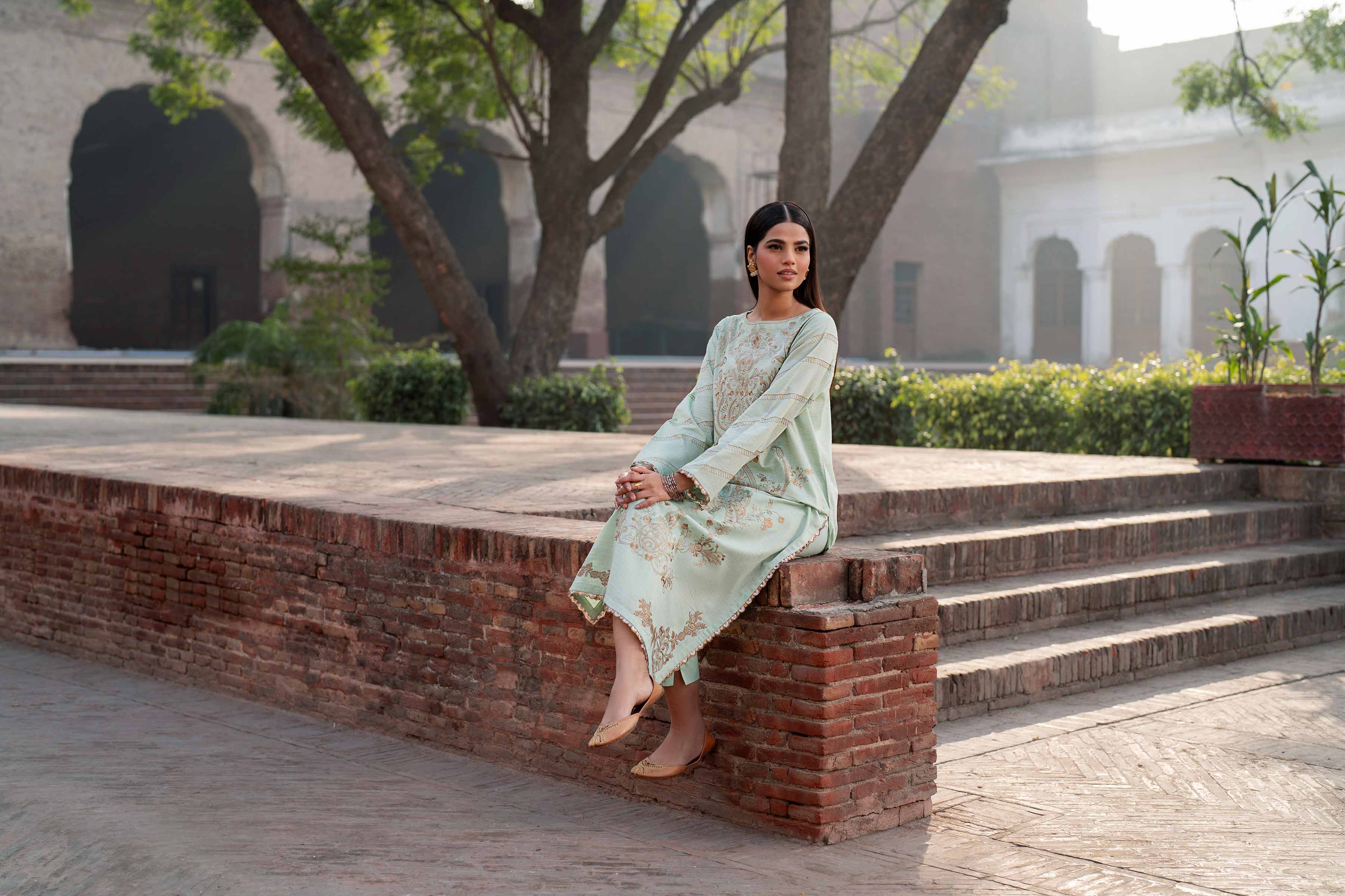 2 Piece - Embroidered Suit - PFE25-23 - Image 9