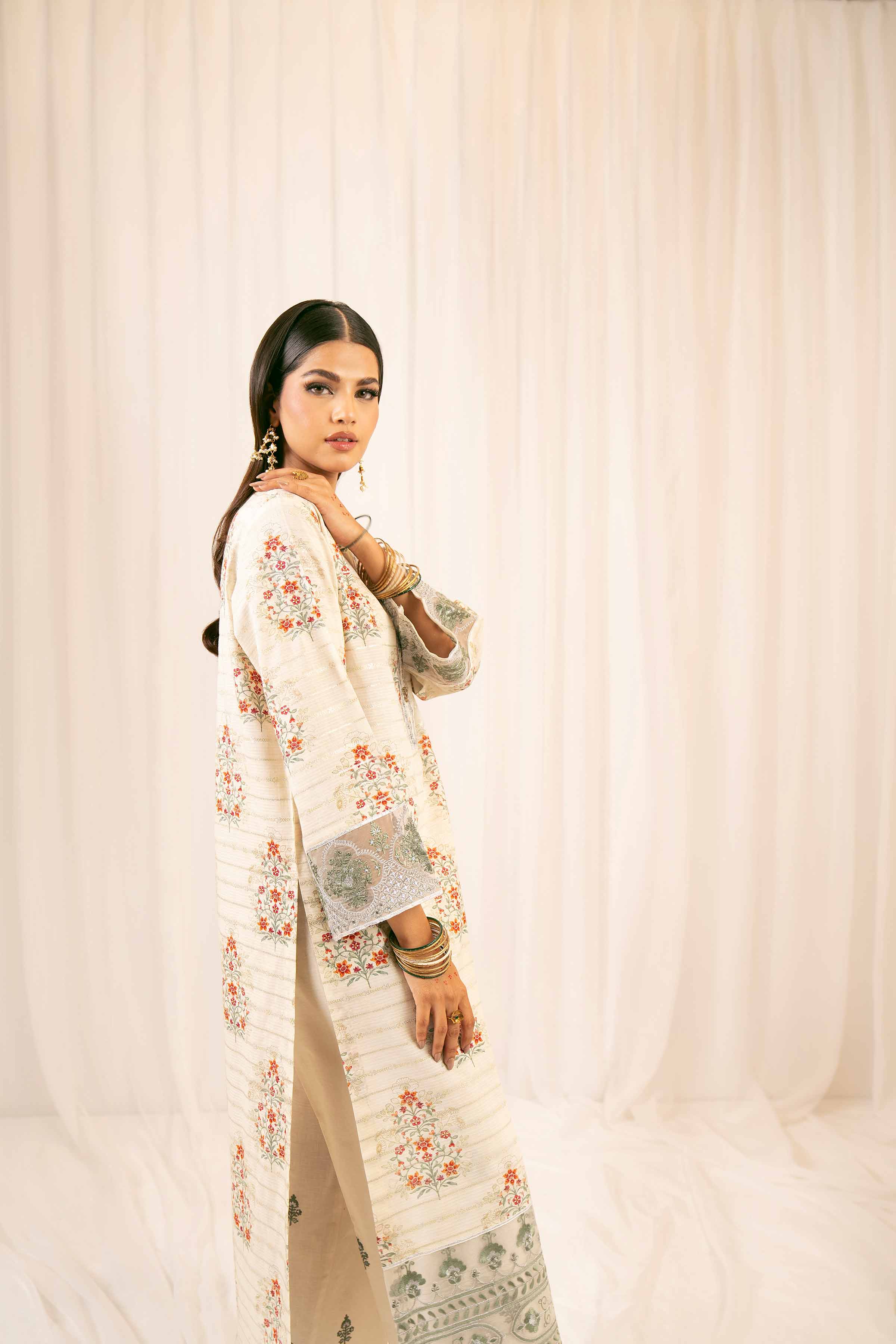 2 Piece - Printed Embroidered Suit - PFE25-24 - Image 5