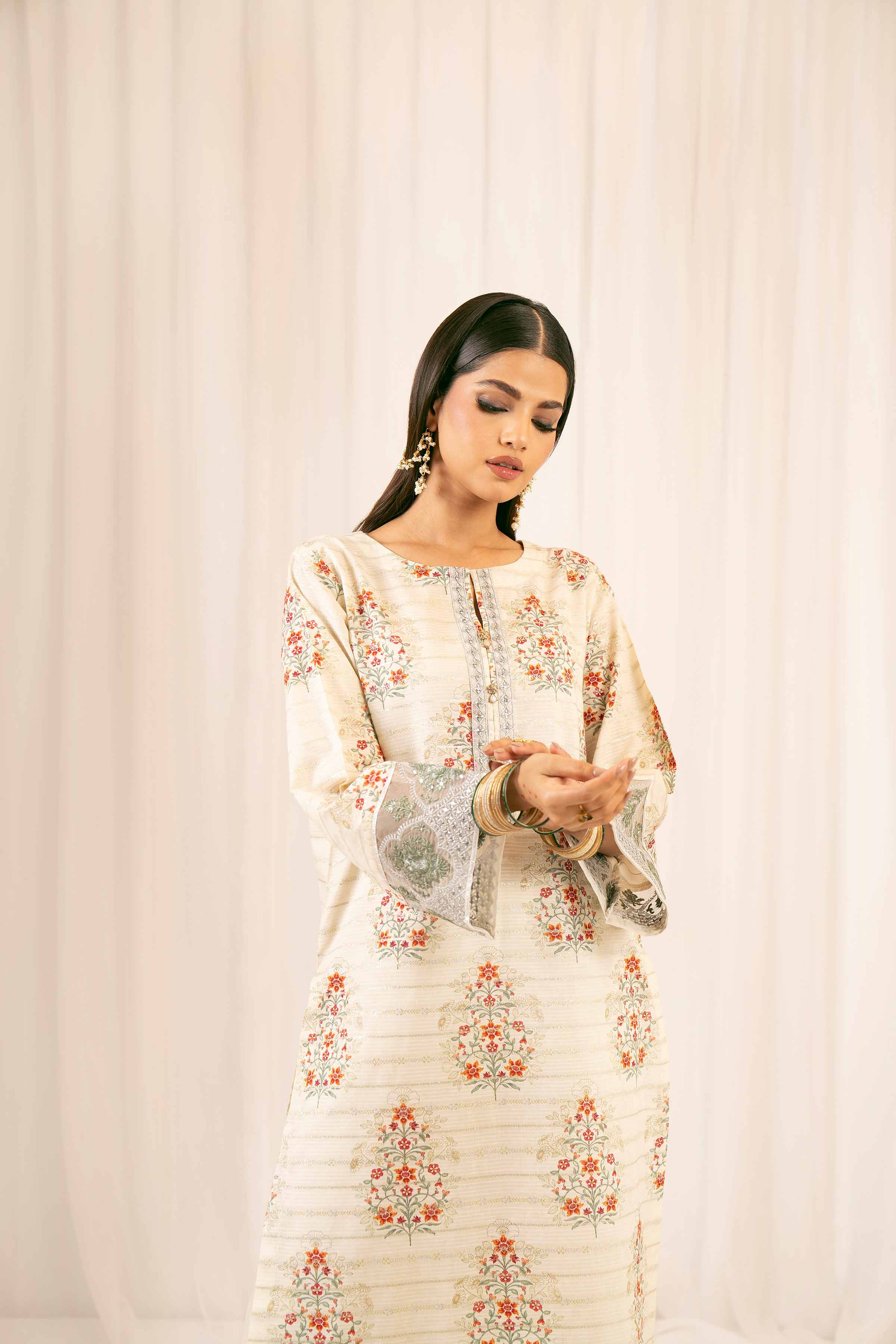 2 Piece - Printed Embroidered Suit - PFE25-24 - Image 7