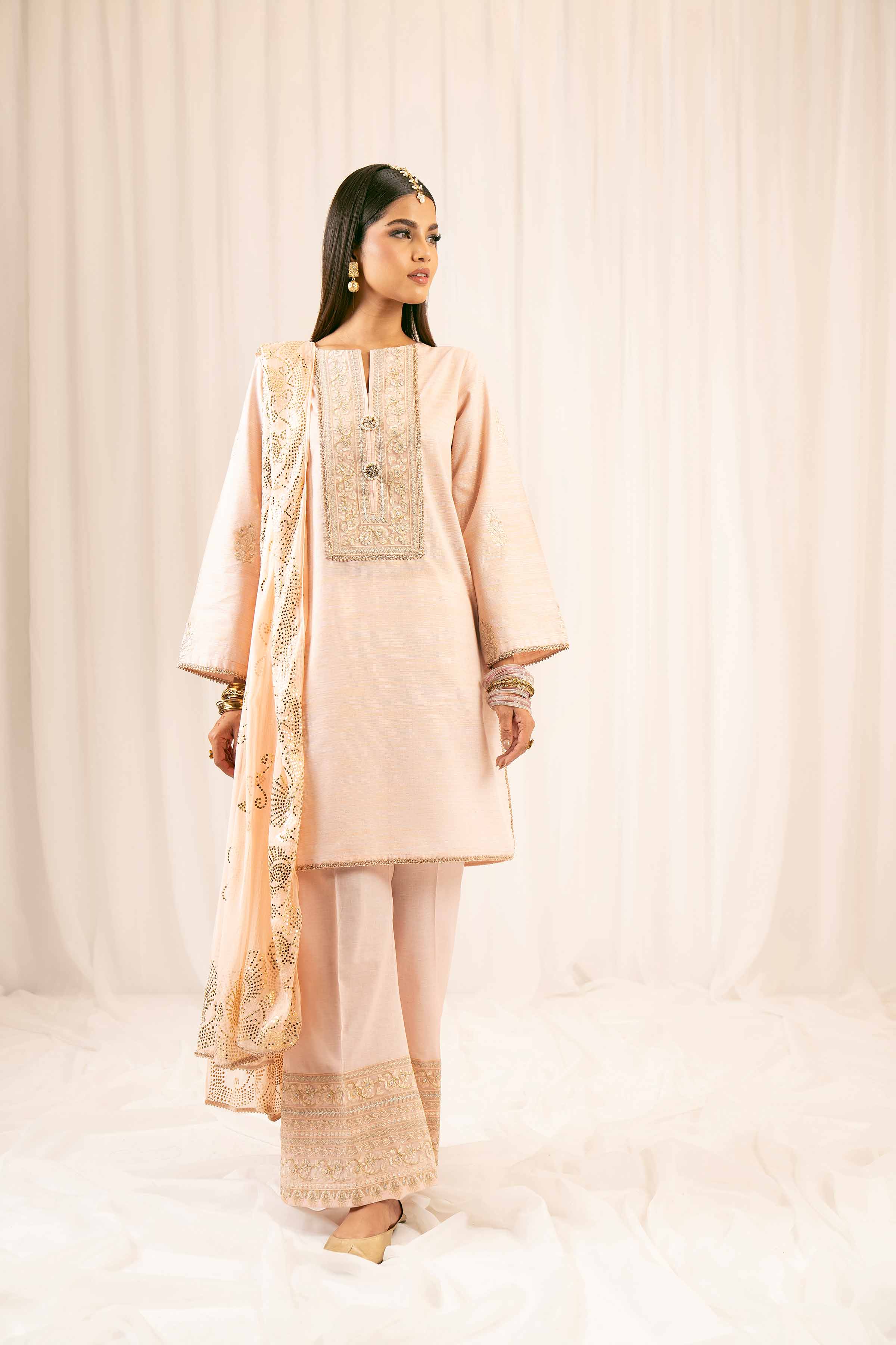 3 Piece - Embroidered Suit - PFE25-29 - Image 4