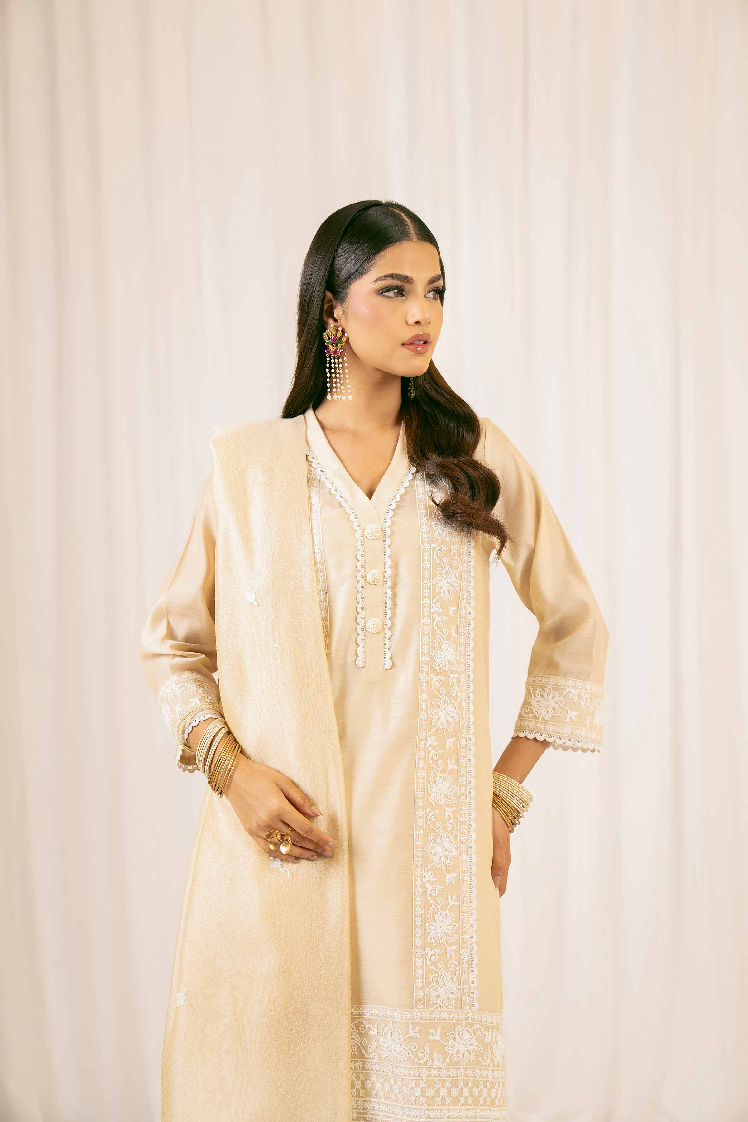 3 Piece - Embroidered Suit - PFE25-30 - Image 4