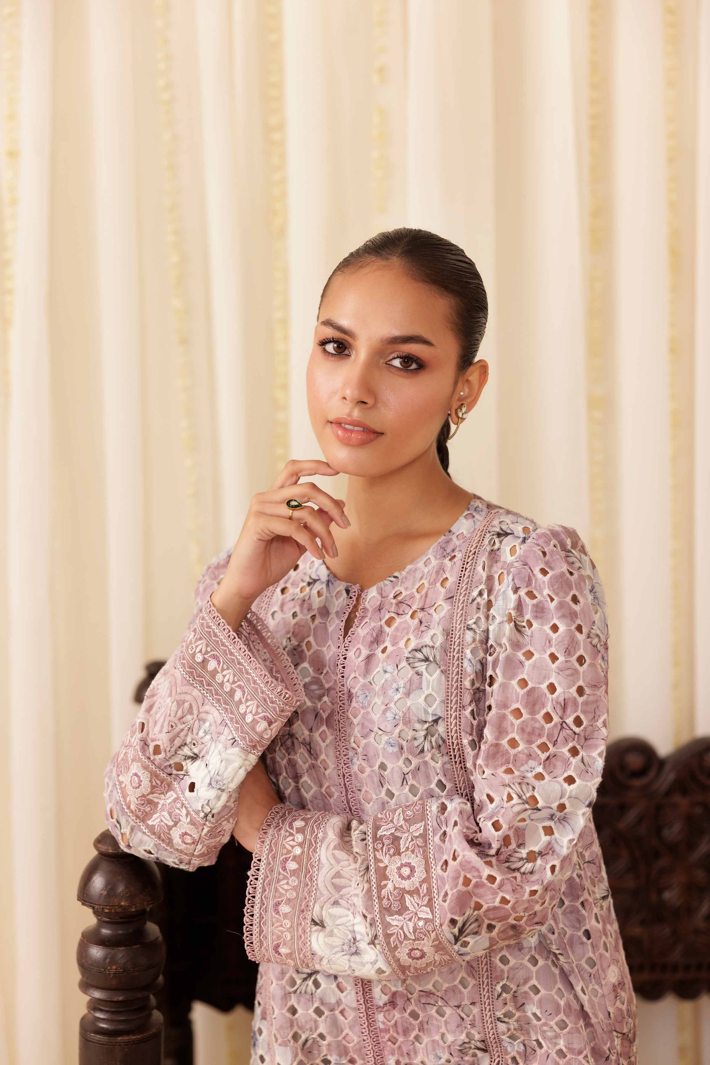 2 Piece - Embroidered Suit - PFE25-32 - Image 8