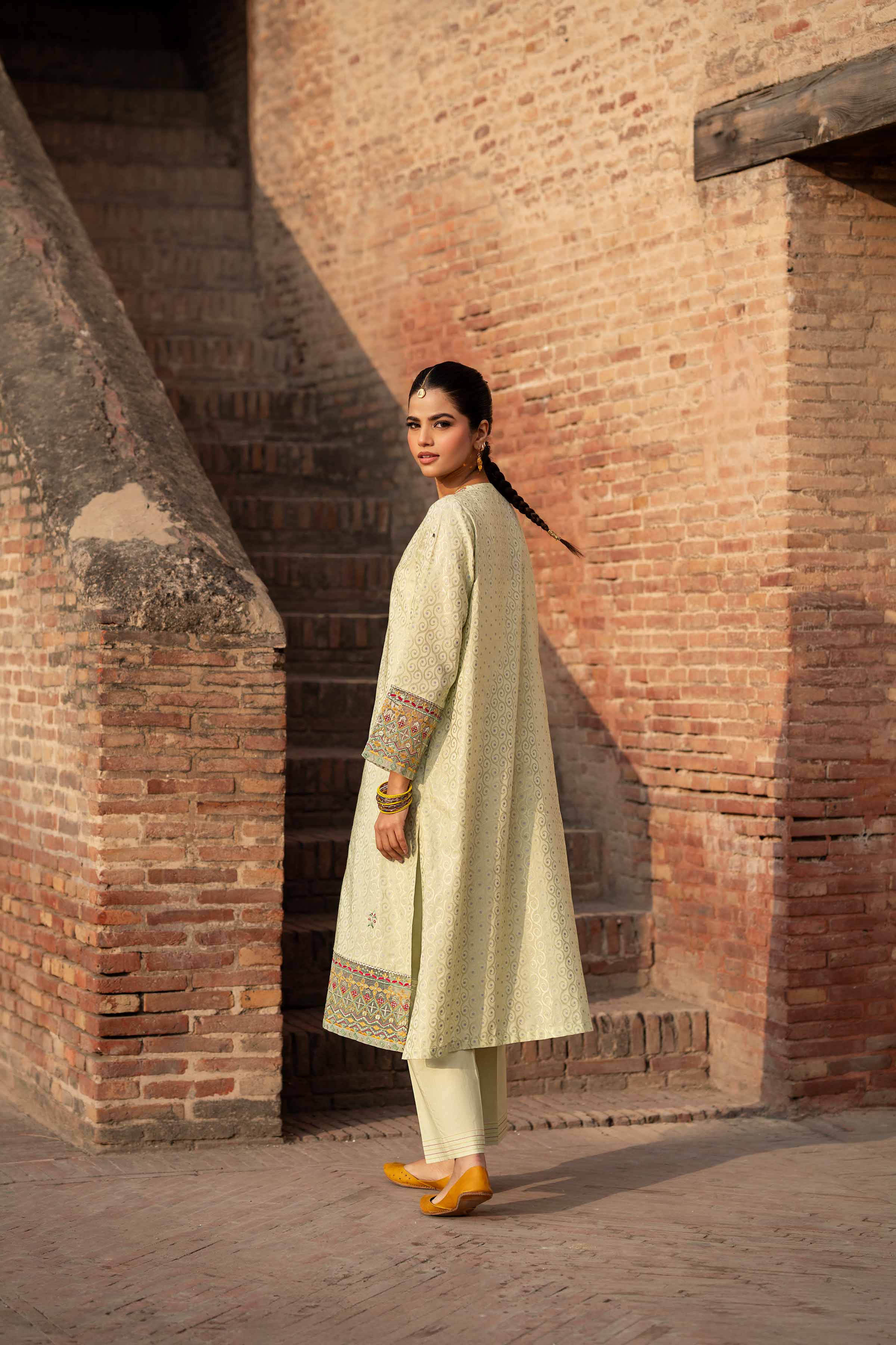2 Piece - Embroidered Suit - PFE25-36 - Image 3