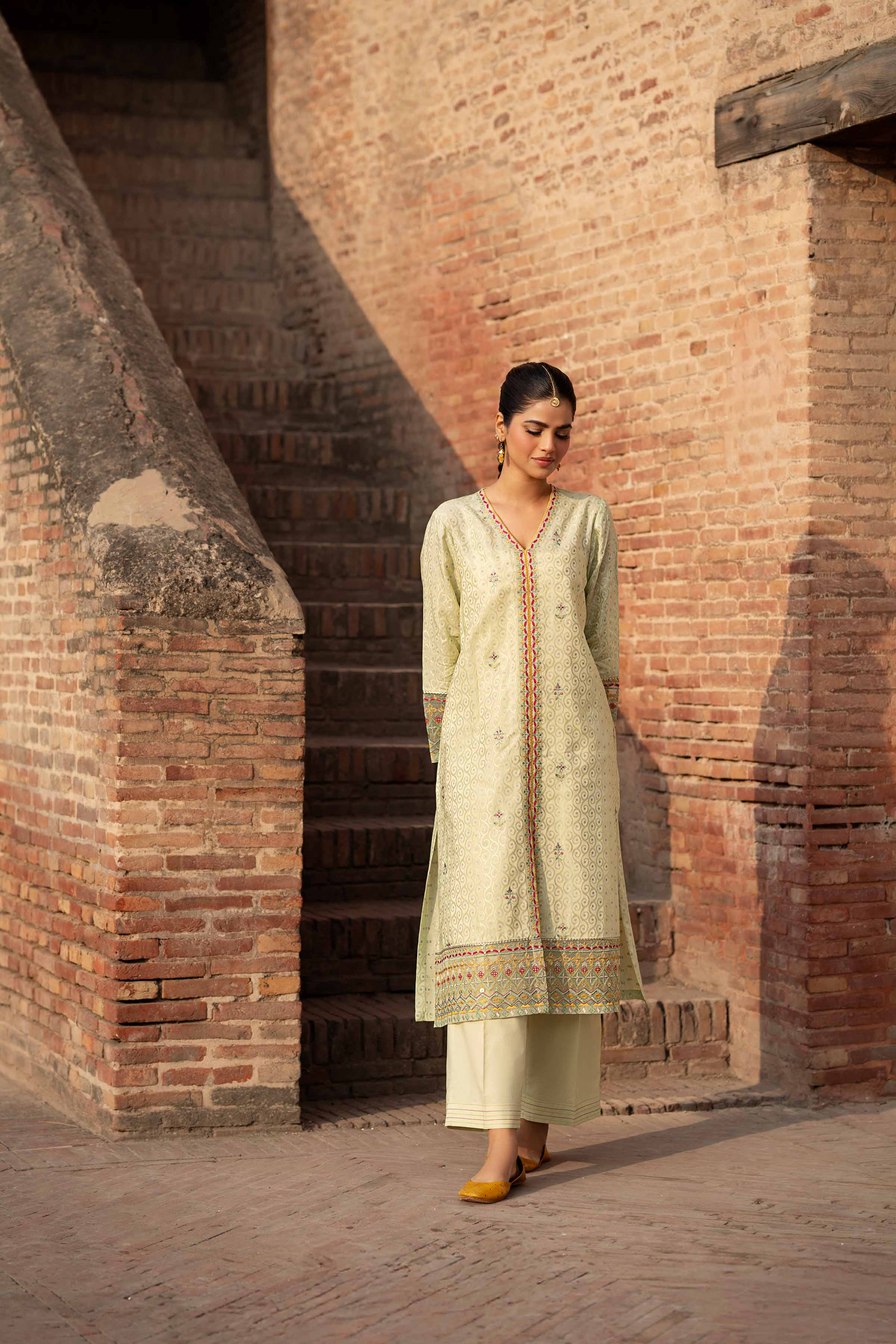 2 Piece - Embroidered Suit - PFE25-36 - Image 4