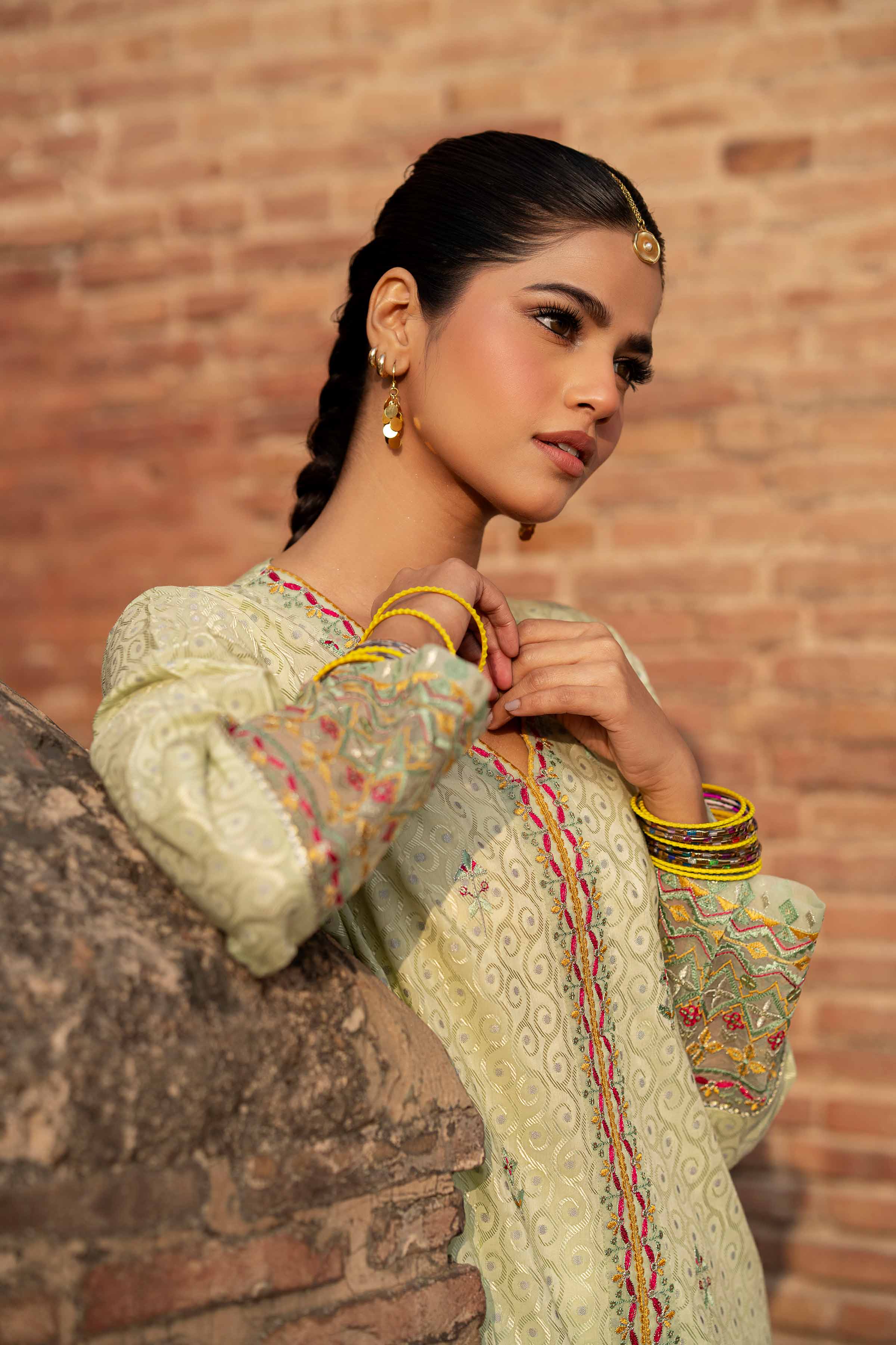2 Piece - Embroidered Suit - PFE25-36 - Image 5