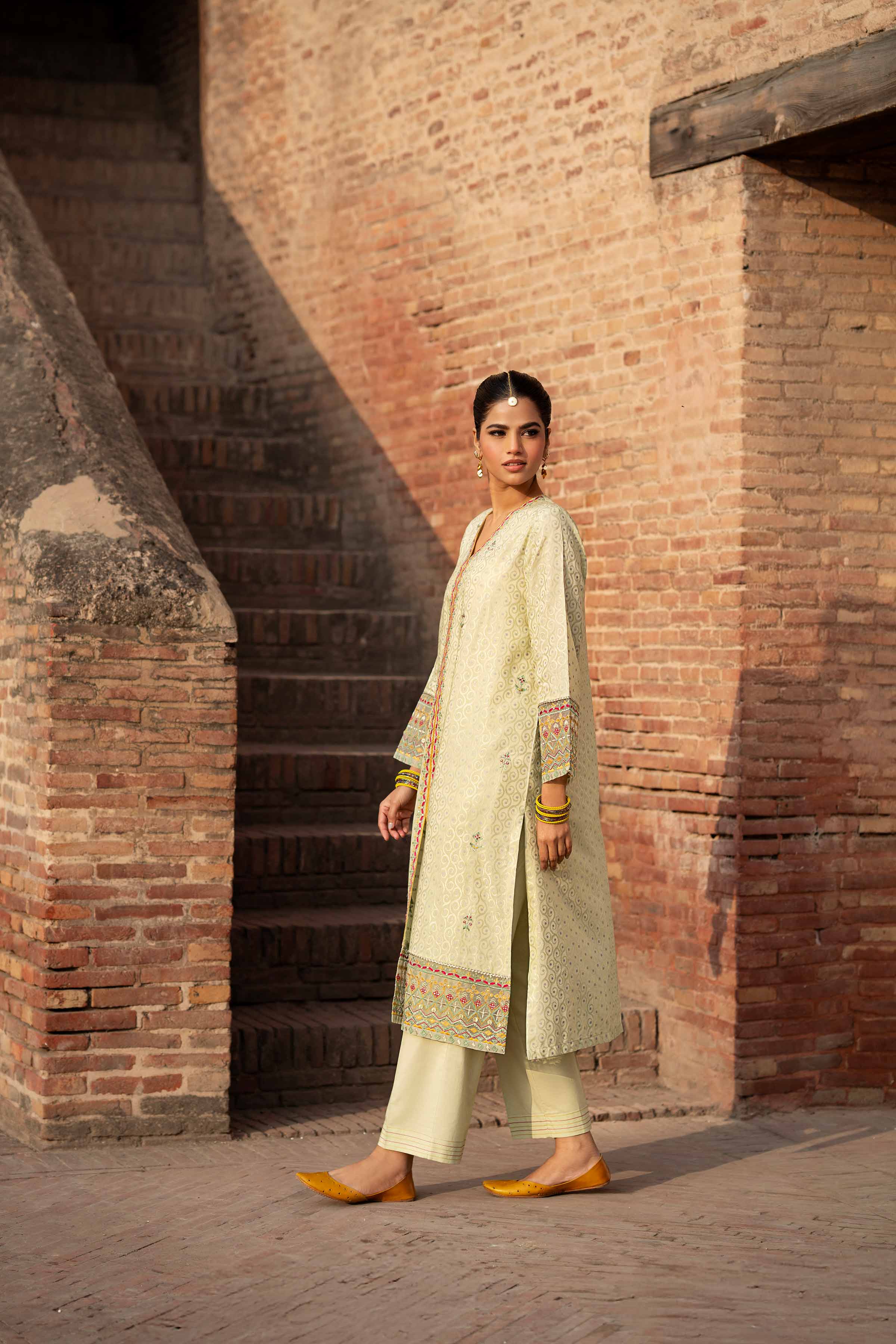 2 Piece - Embroidered Suit - PFE25-36 - Image 6