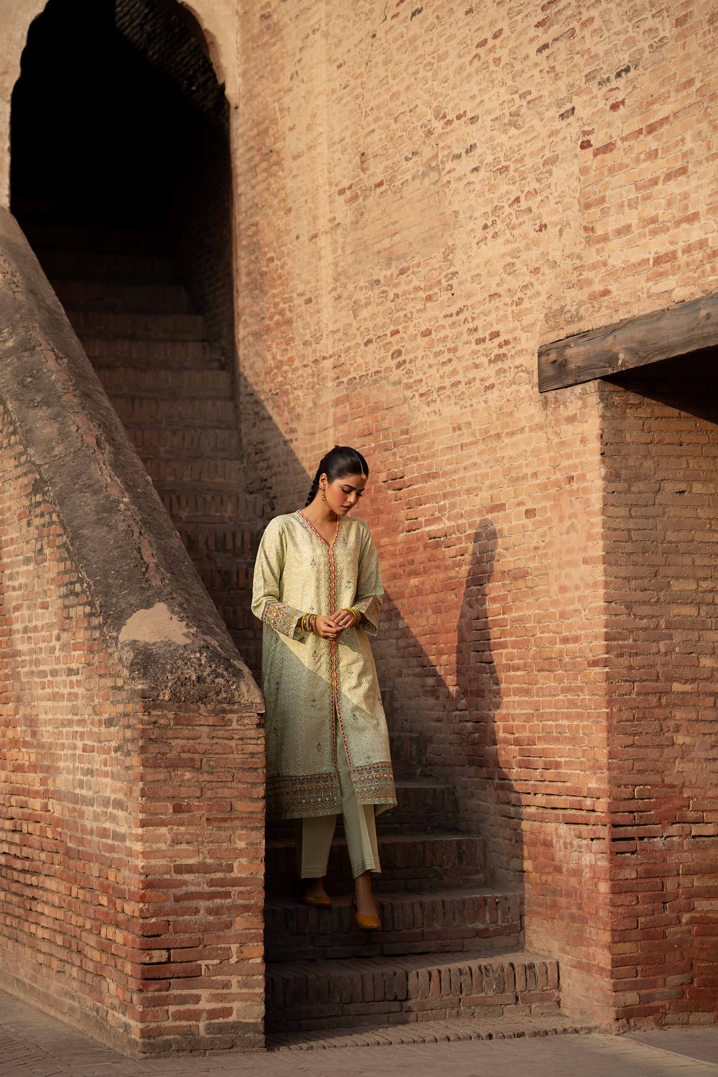 2 Piece - Embroidered Suit - PFE25-36 - Image 8