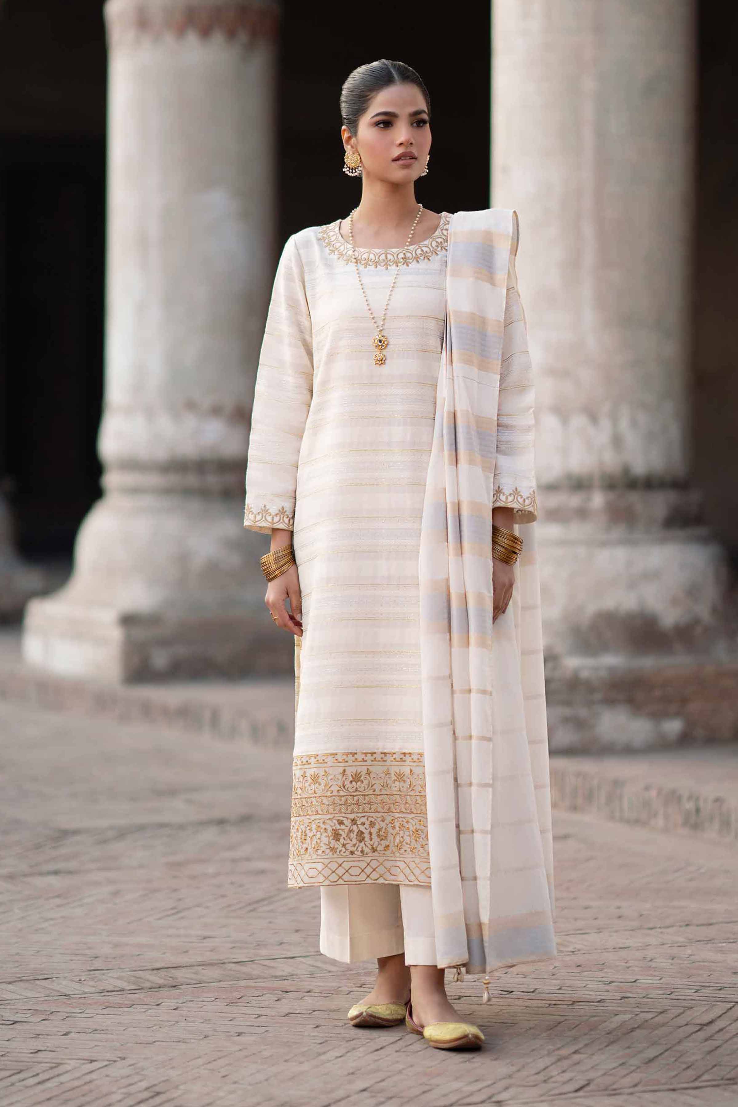 3 Piece - Embroidered Suit - PFE25-37
