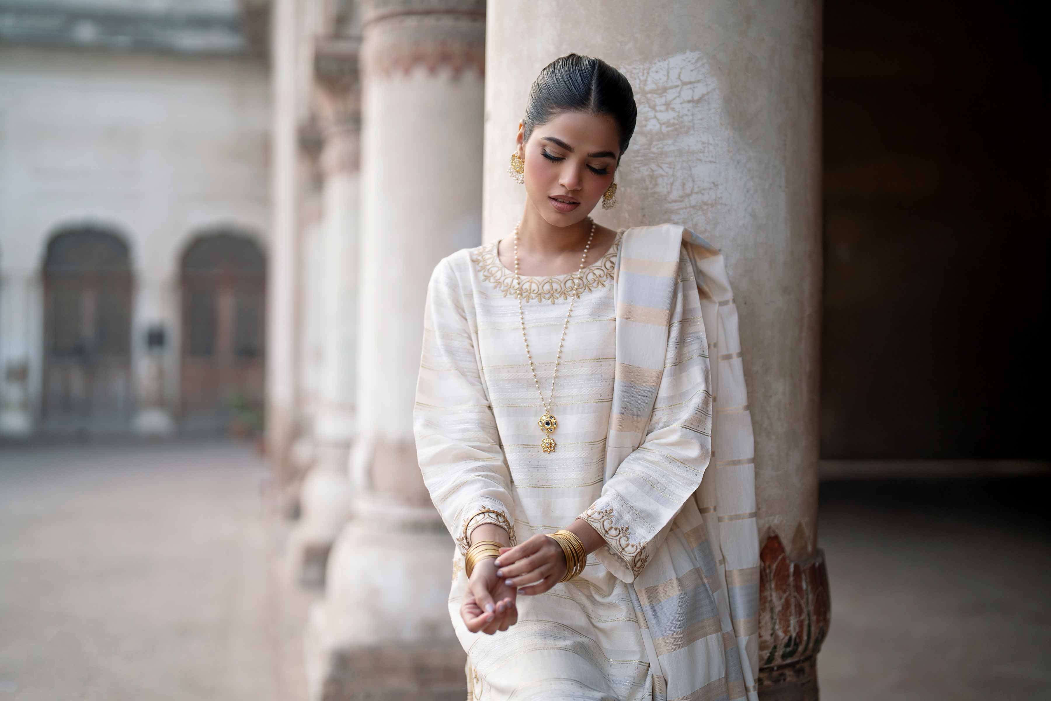 3 Piece - Embroidered Suit - PFE25-37 - Image 6