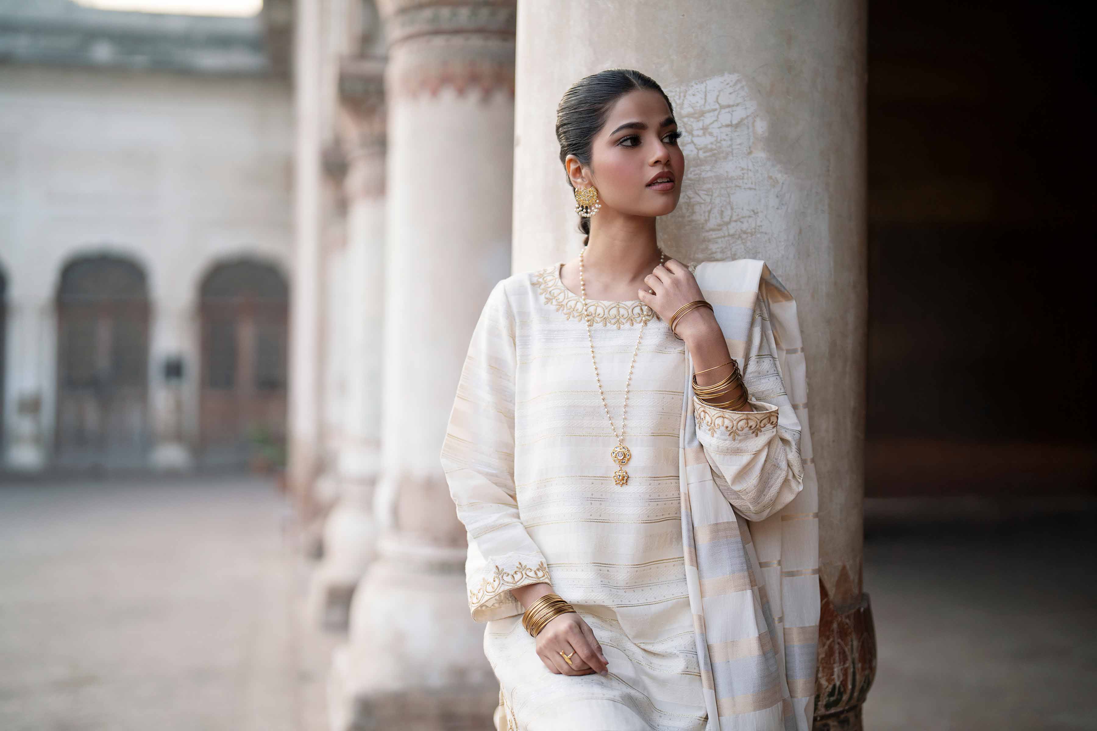 3 Piece - Embroidered Suit - PFE25-37 - Image 7