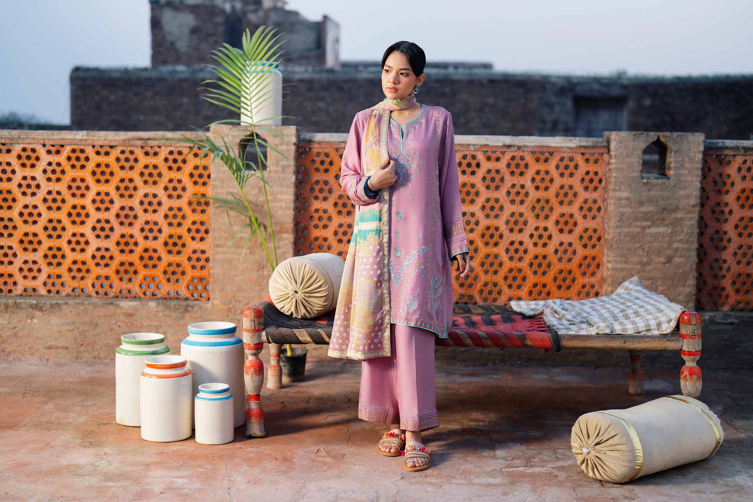 3 Piece - Embroidered Suit - PFE26-01 - Image 3