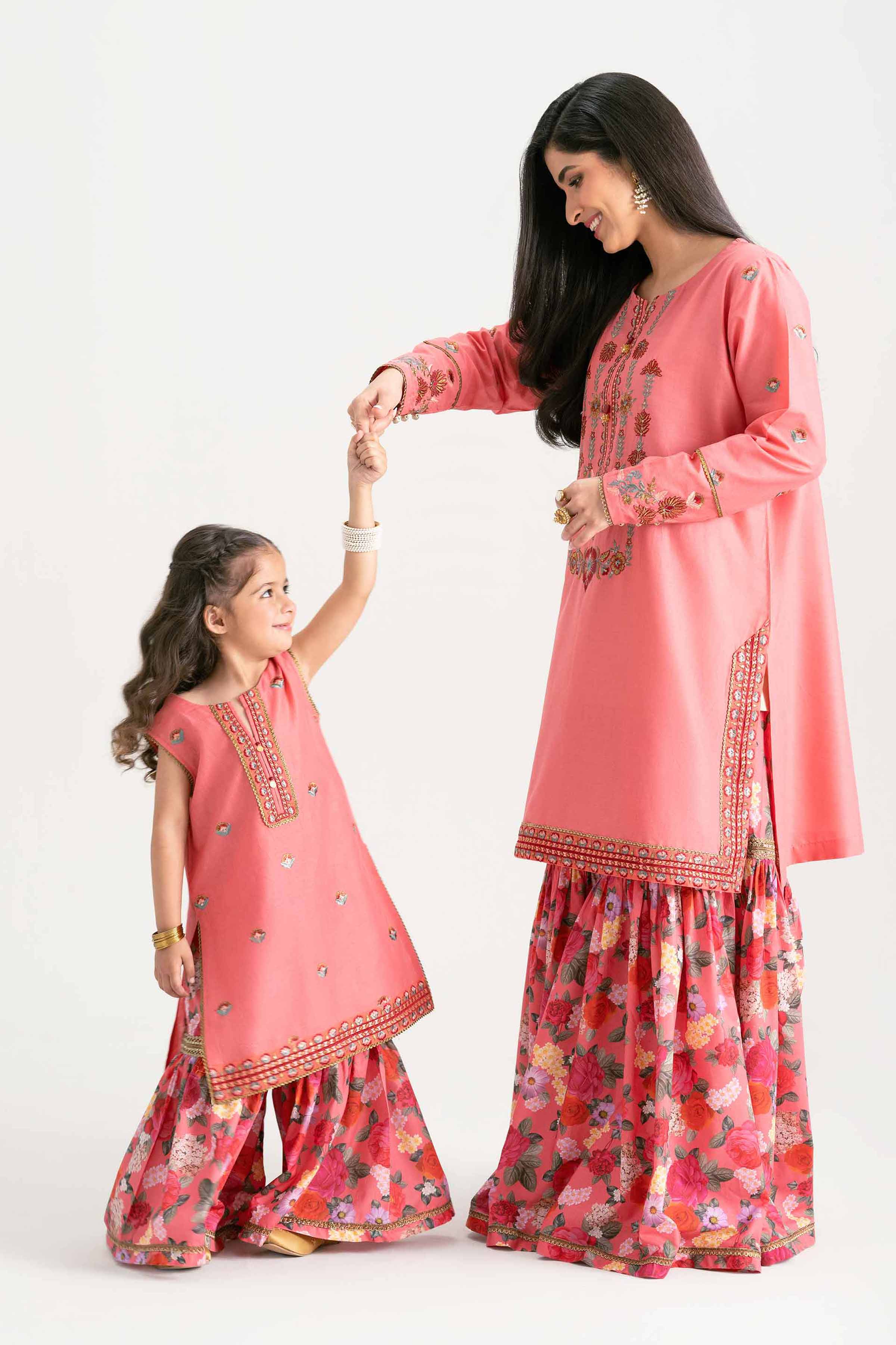 2 Piece - Printed Embroidered Suit - PMD25-04 D - Image 10