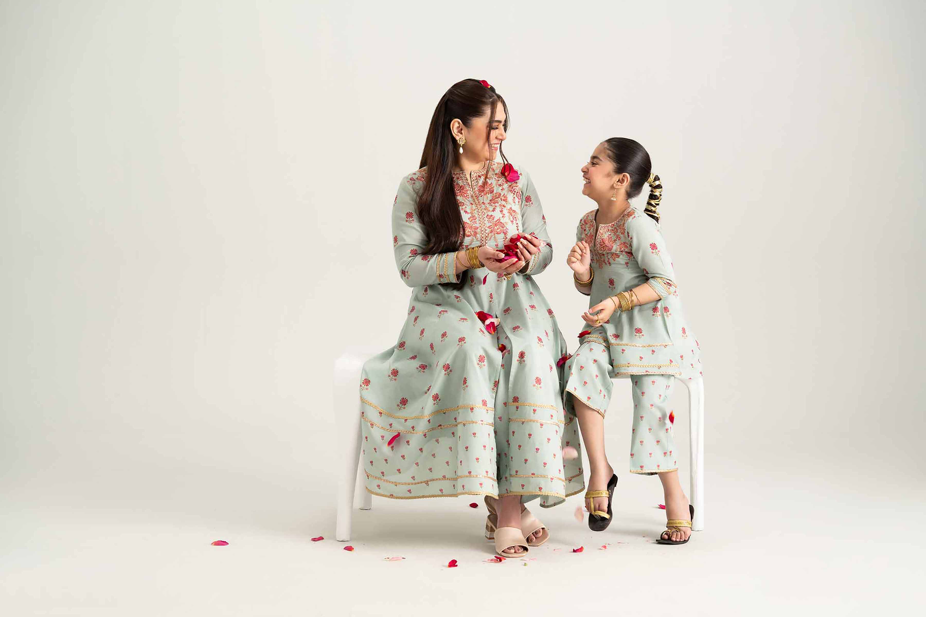 2 Piece - Embroidered Suit - PMD25-08 D - Image 10