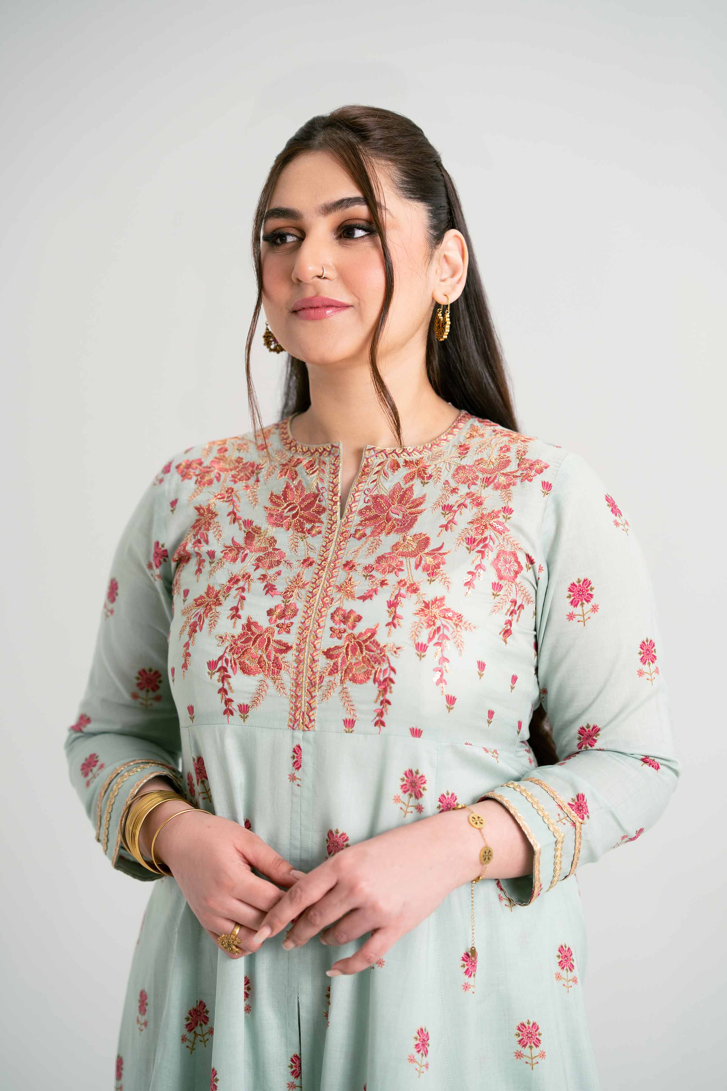 2 Piece - Embroidered Suit - PMD25-08 M - Image 7