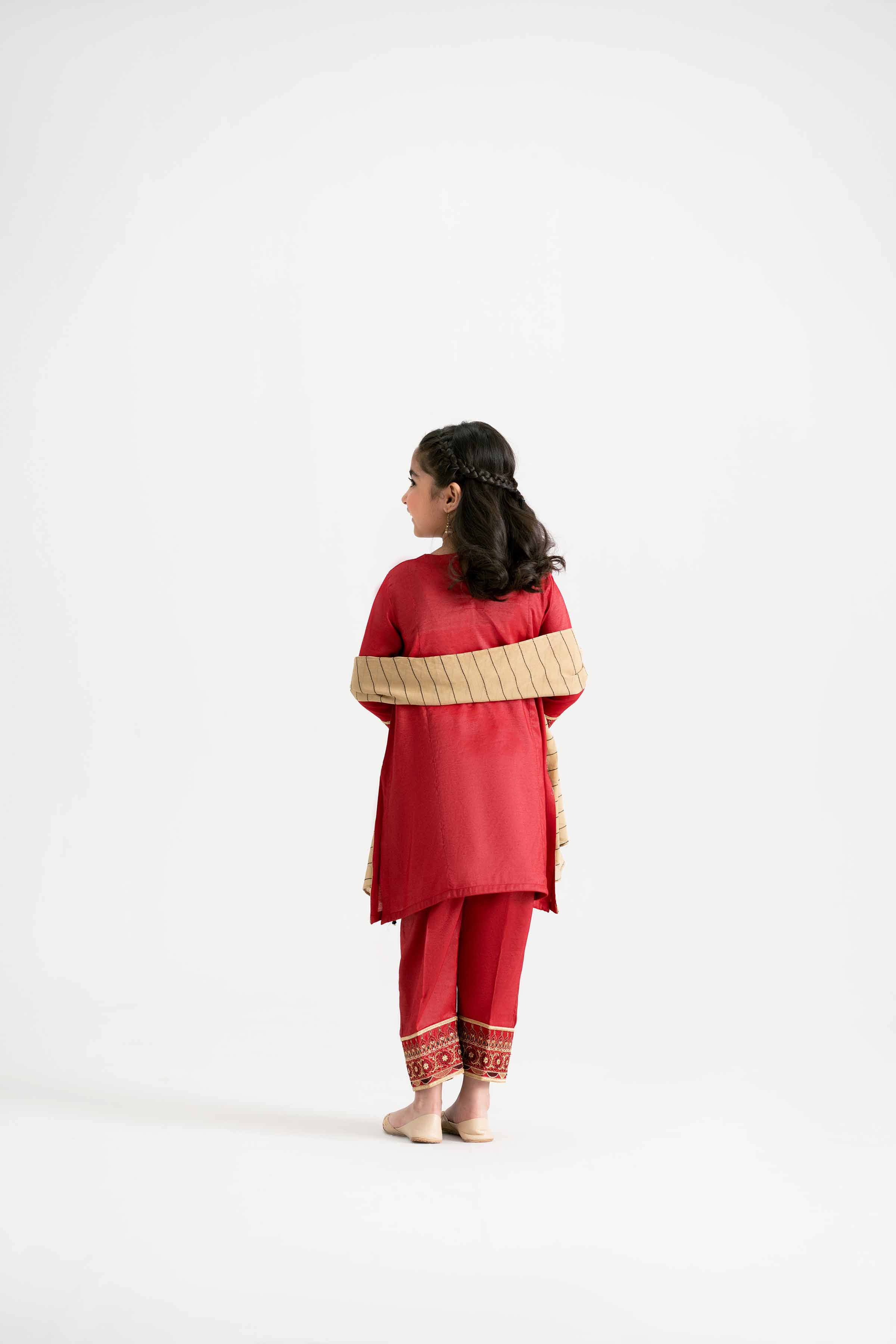 3 Piece - Embroidered Suit - PMD25-12 D - Image 3