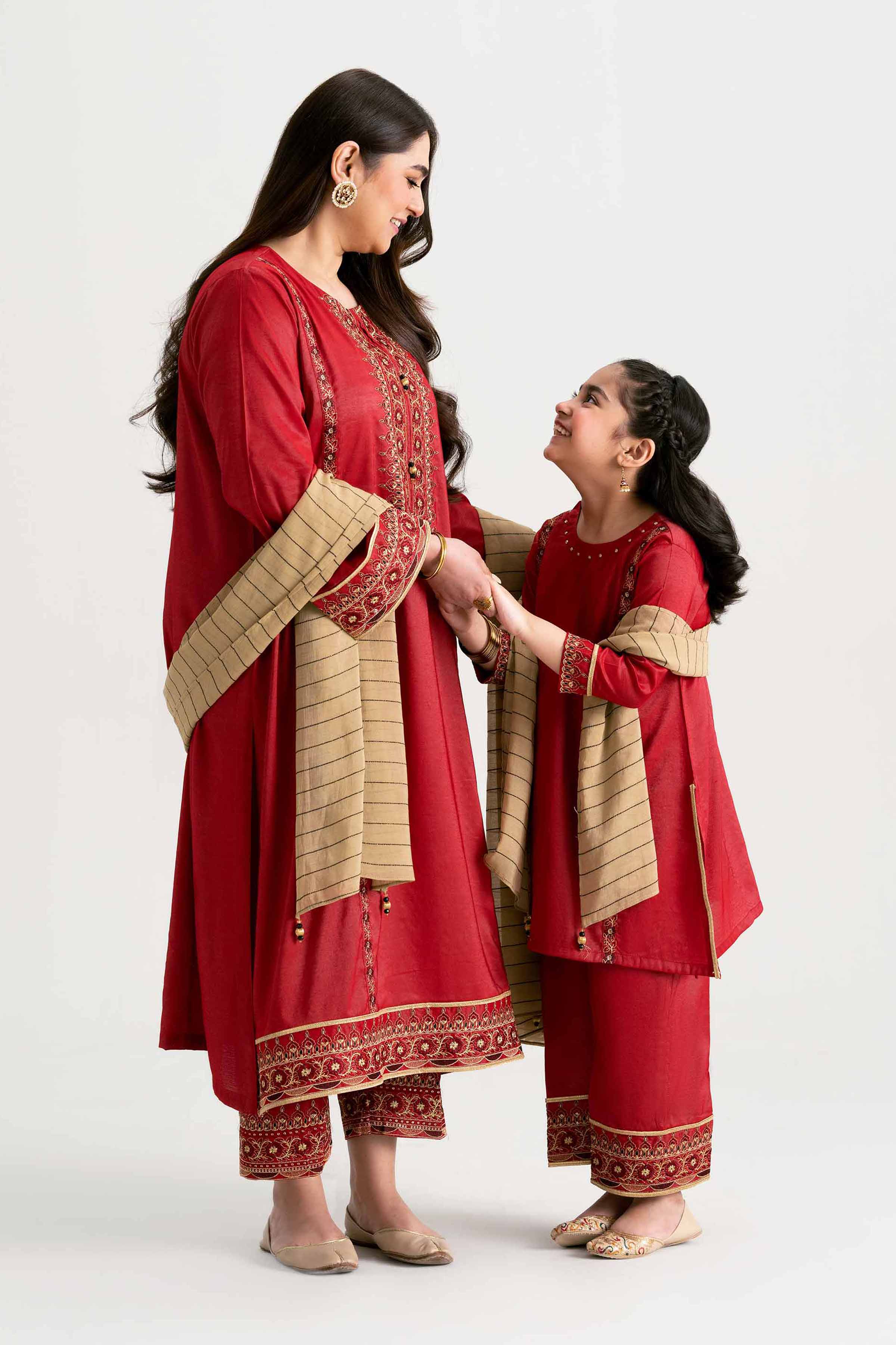 3 Piece - Embroidered Suit - PMD25-12 D - Image 5