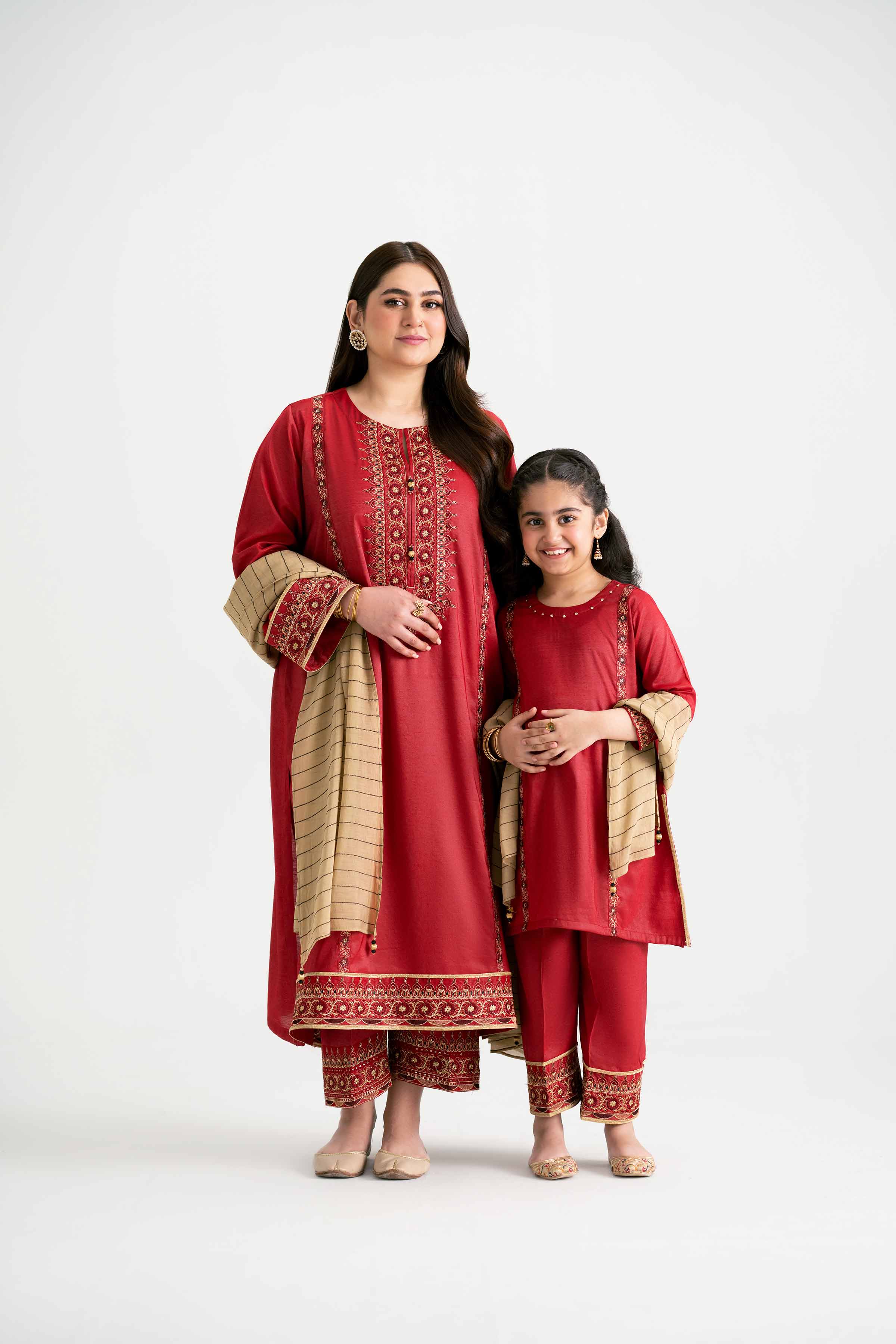 3 Piece - Embroidered Suit - PMD25-12 D - Image 7