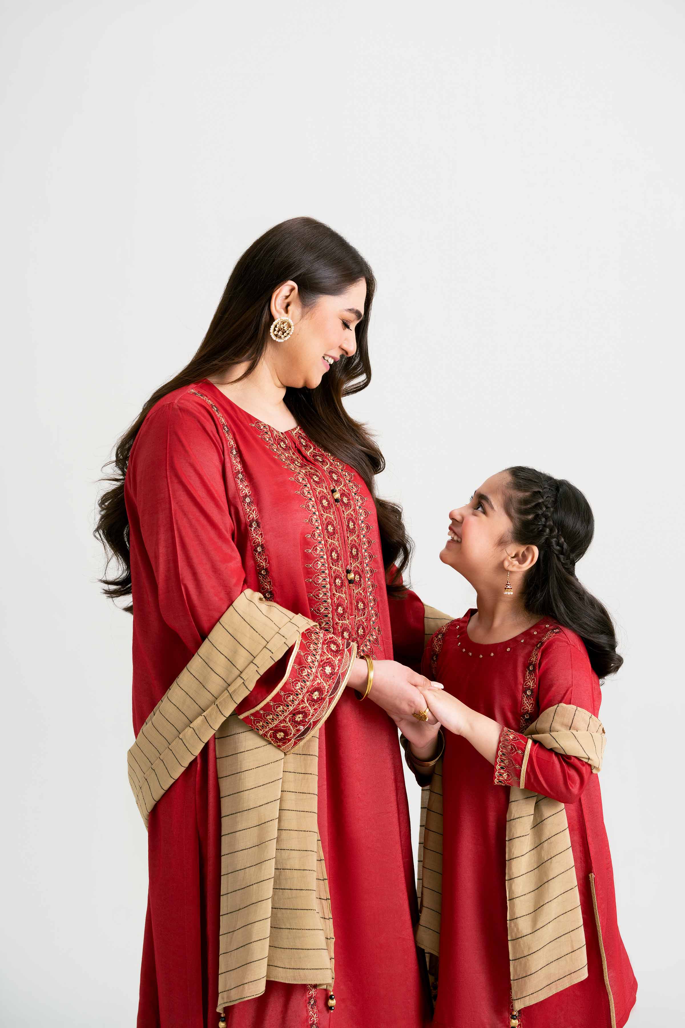 3 Piece - Embroidered Suit - PMD25-12 D - Image 9