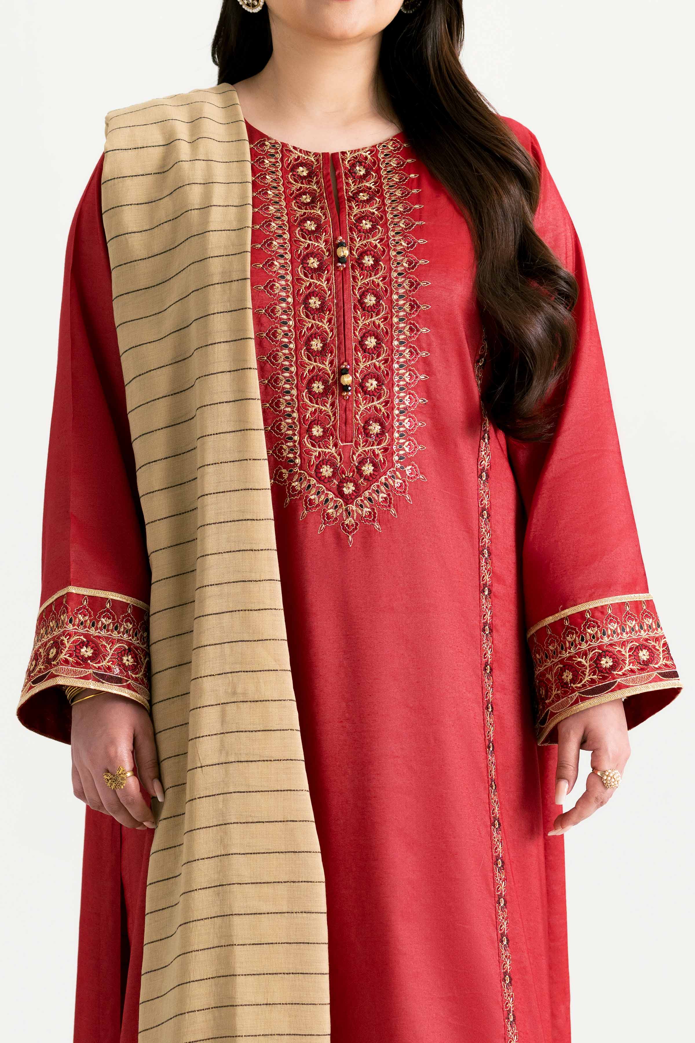 3 Piece - Embroidered Suit - PMD25-12 M - Image 12