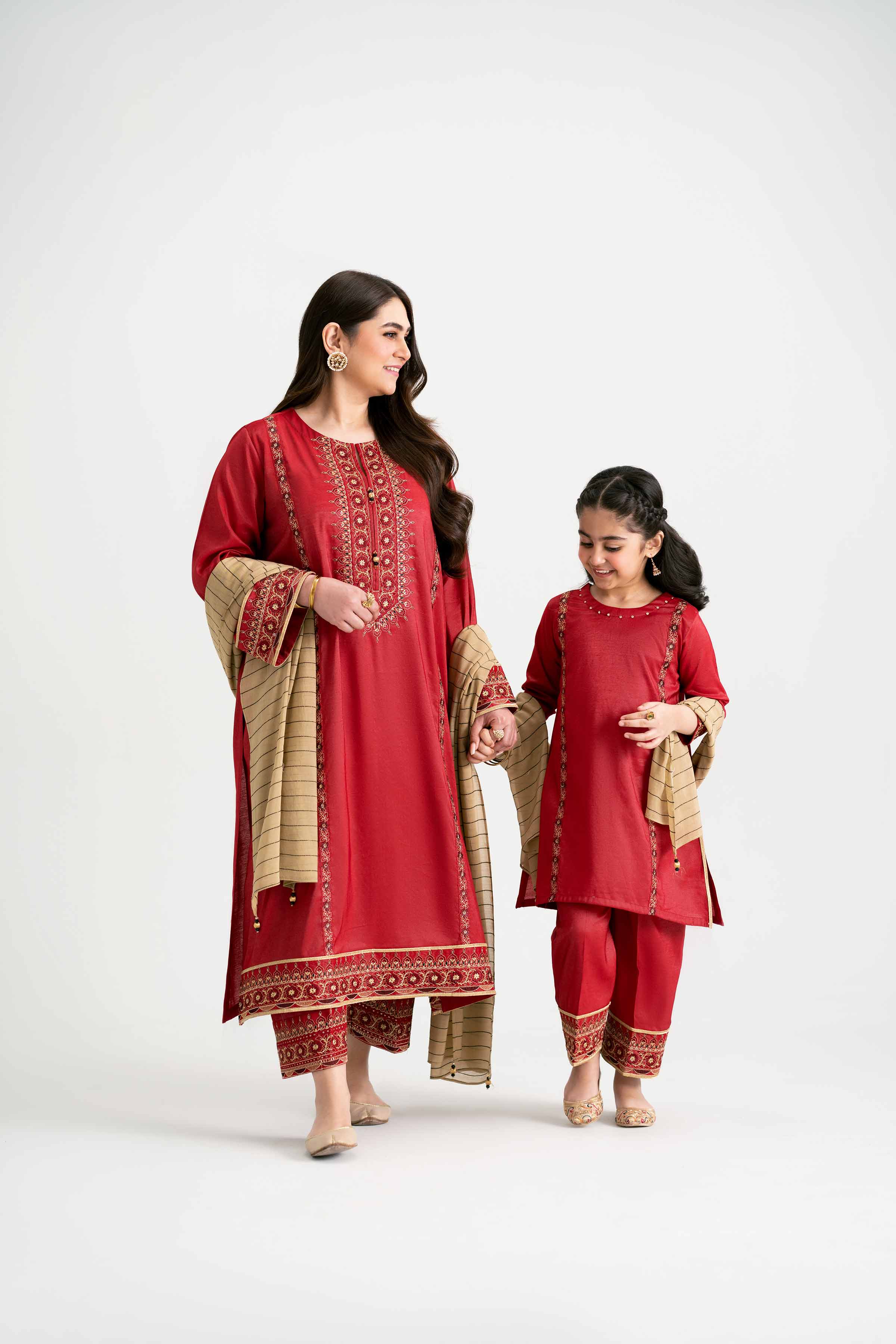 3 Piece - Embroidered Suit - PMD25-12 M - Image 9