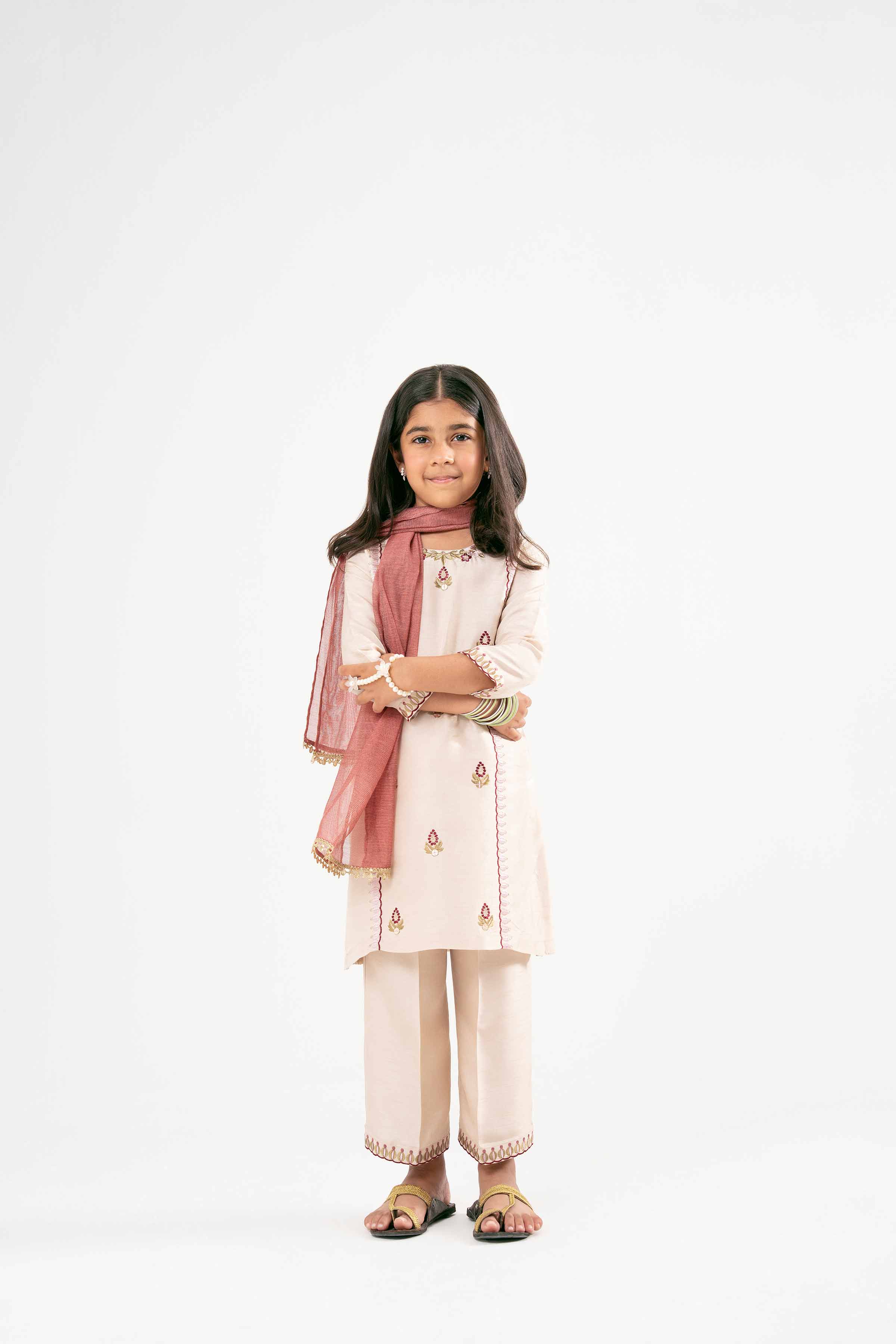 3 Piece - Embroidered Suit - PMD25-14 D - Image 4