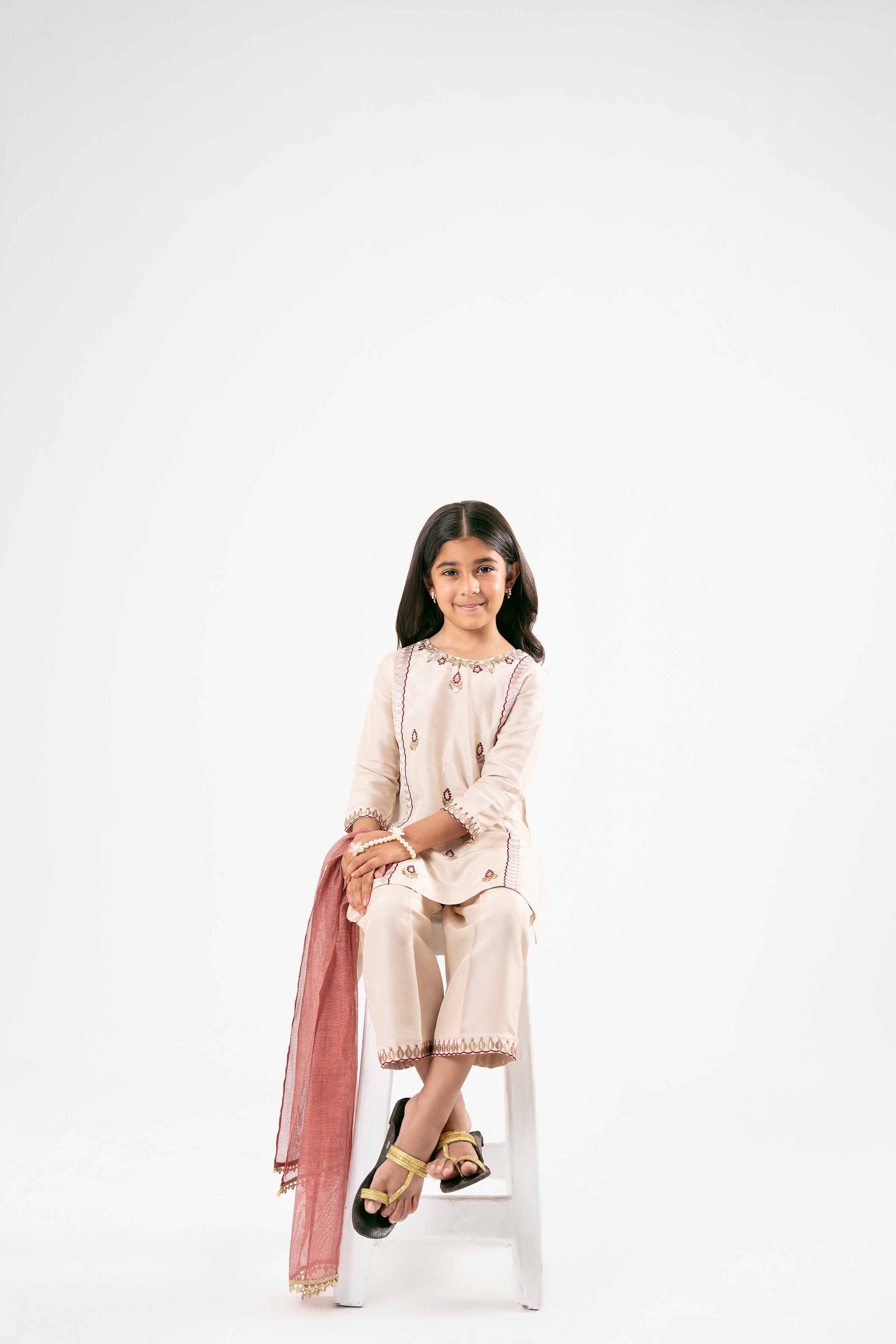 3 Piece - Embroidered Suit - PMD25-14 D - Image 5