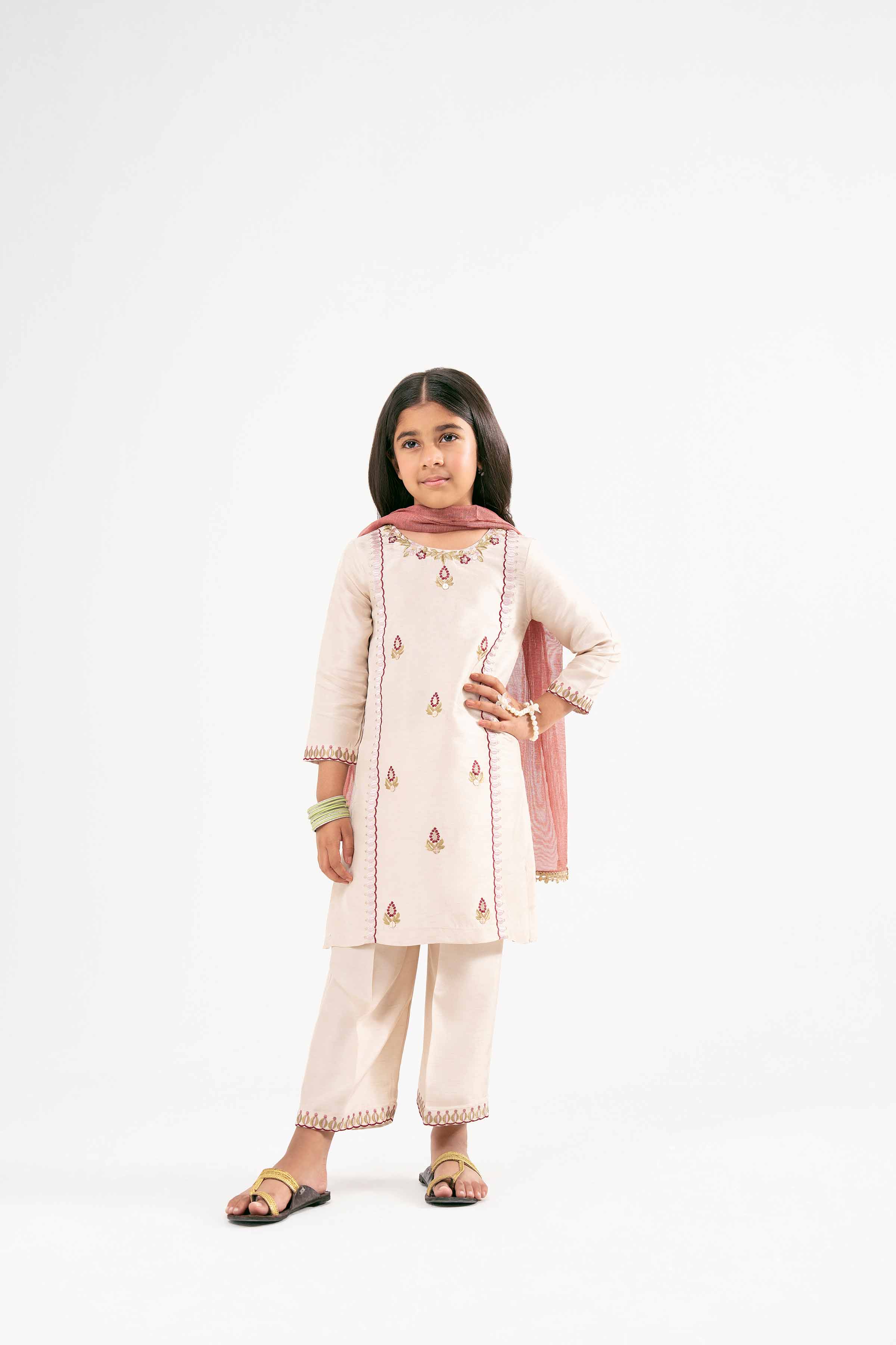 3 Piece - Embroidered Suit - PMD25-14 D - Image 7