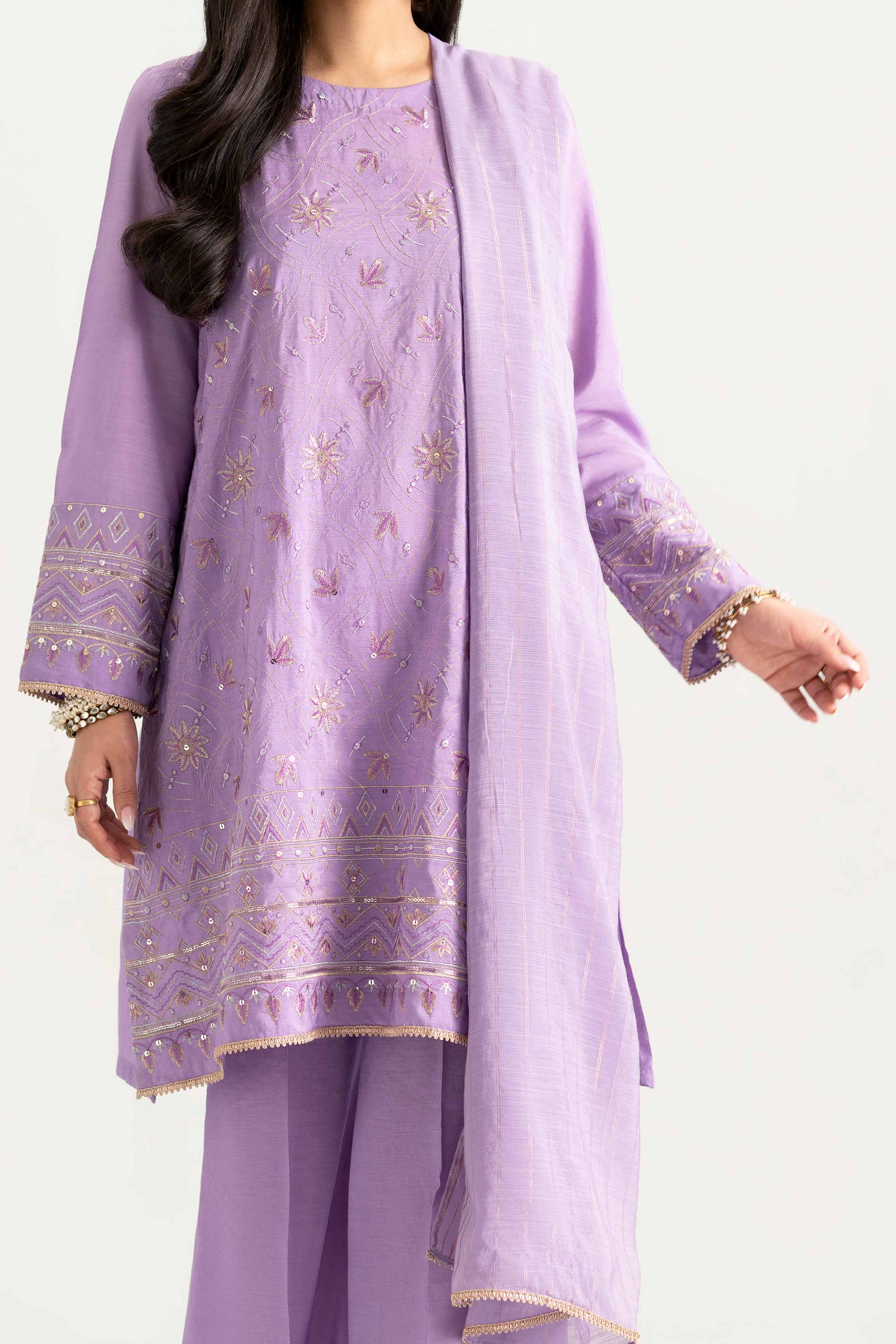 3 Piece - Embroidered Suit - PMD25-18 M - Image 16