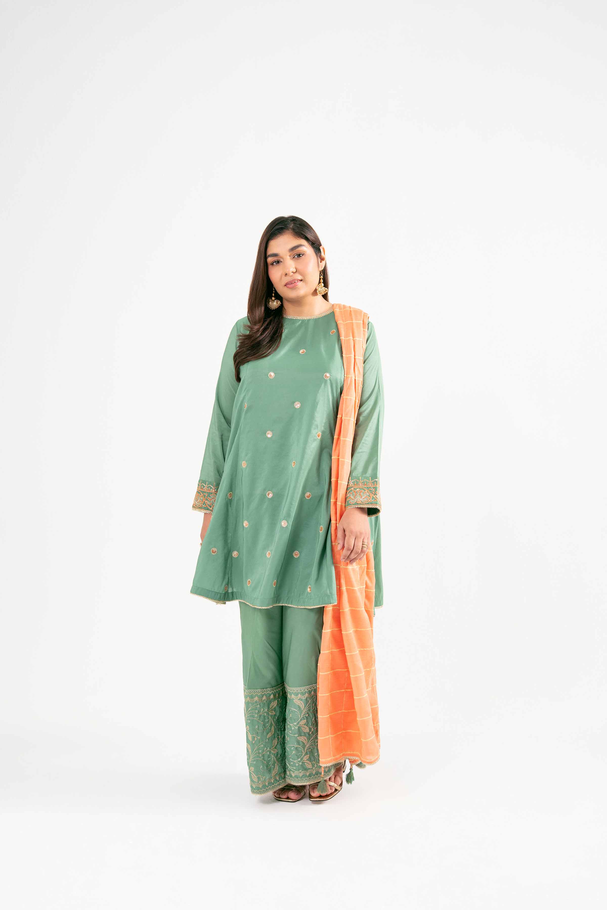 3 Piece - Embroidered Suit - PMD25-19 M - Image 6