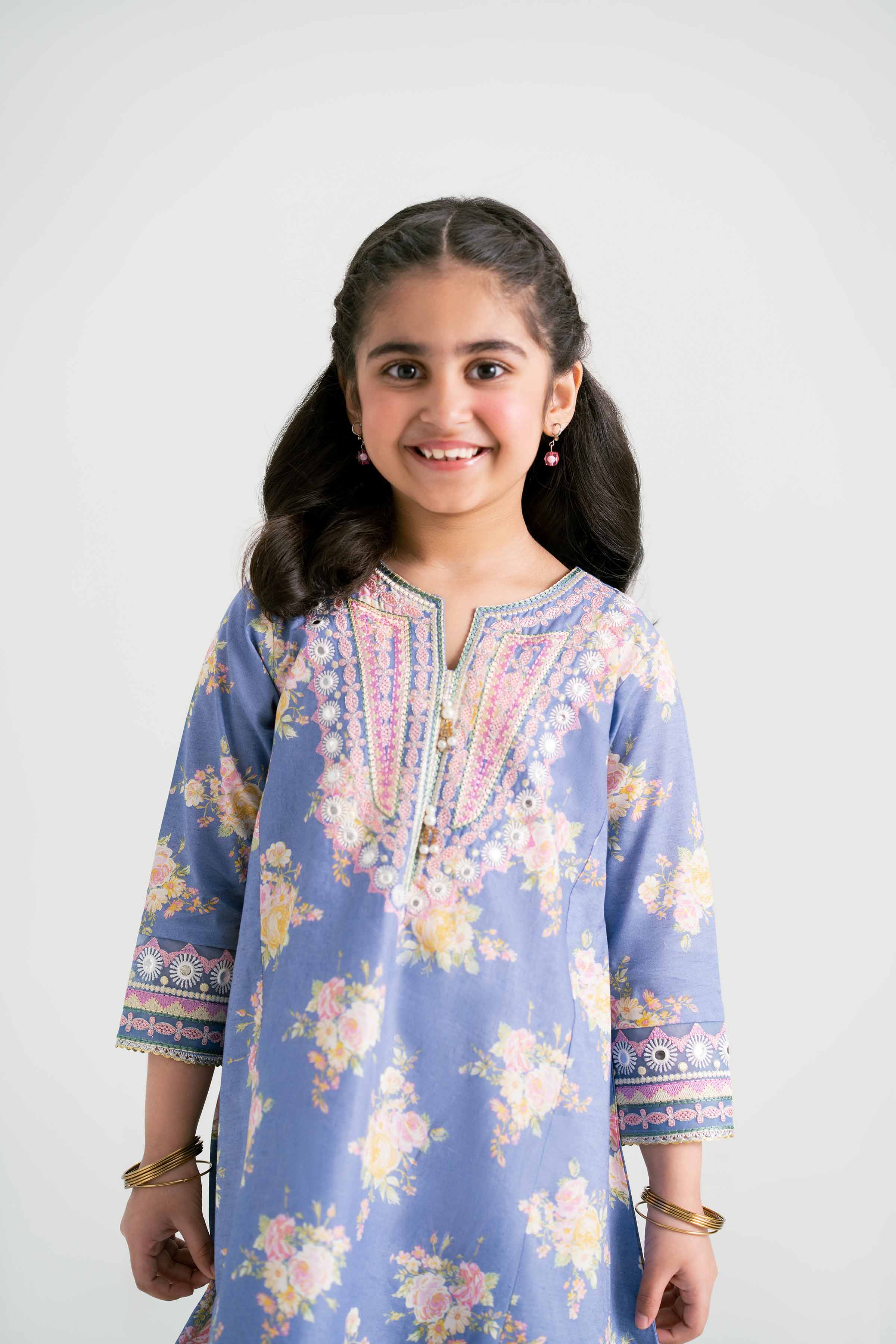 2 Piece - Printed Embroidered Suit - PMD25-20 D - Image 2