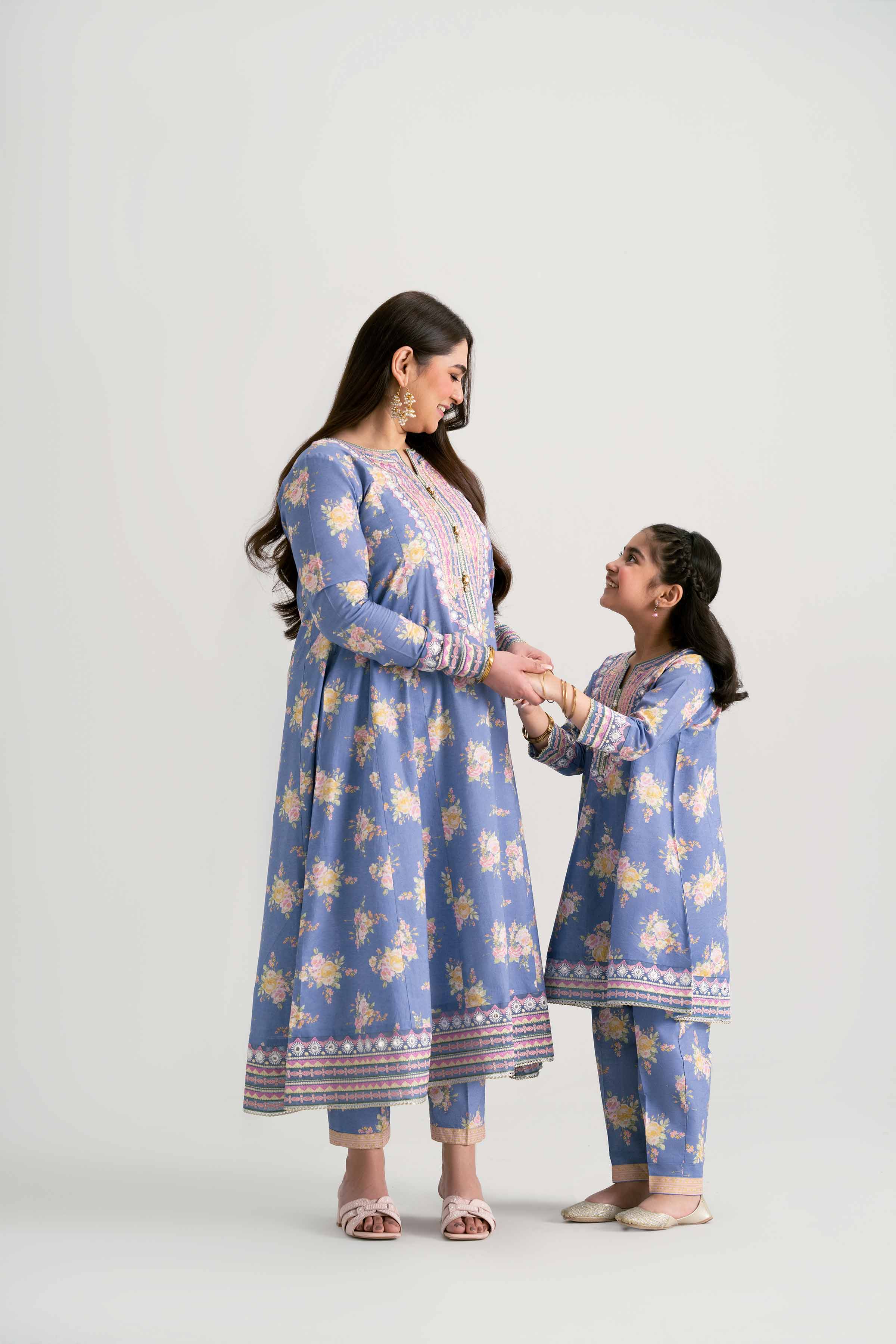 2 Piece - Printed Embroidered Suit - PMD25-20 D - Image 6