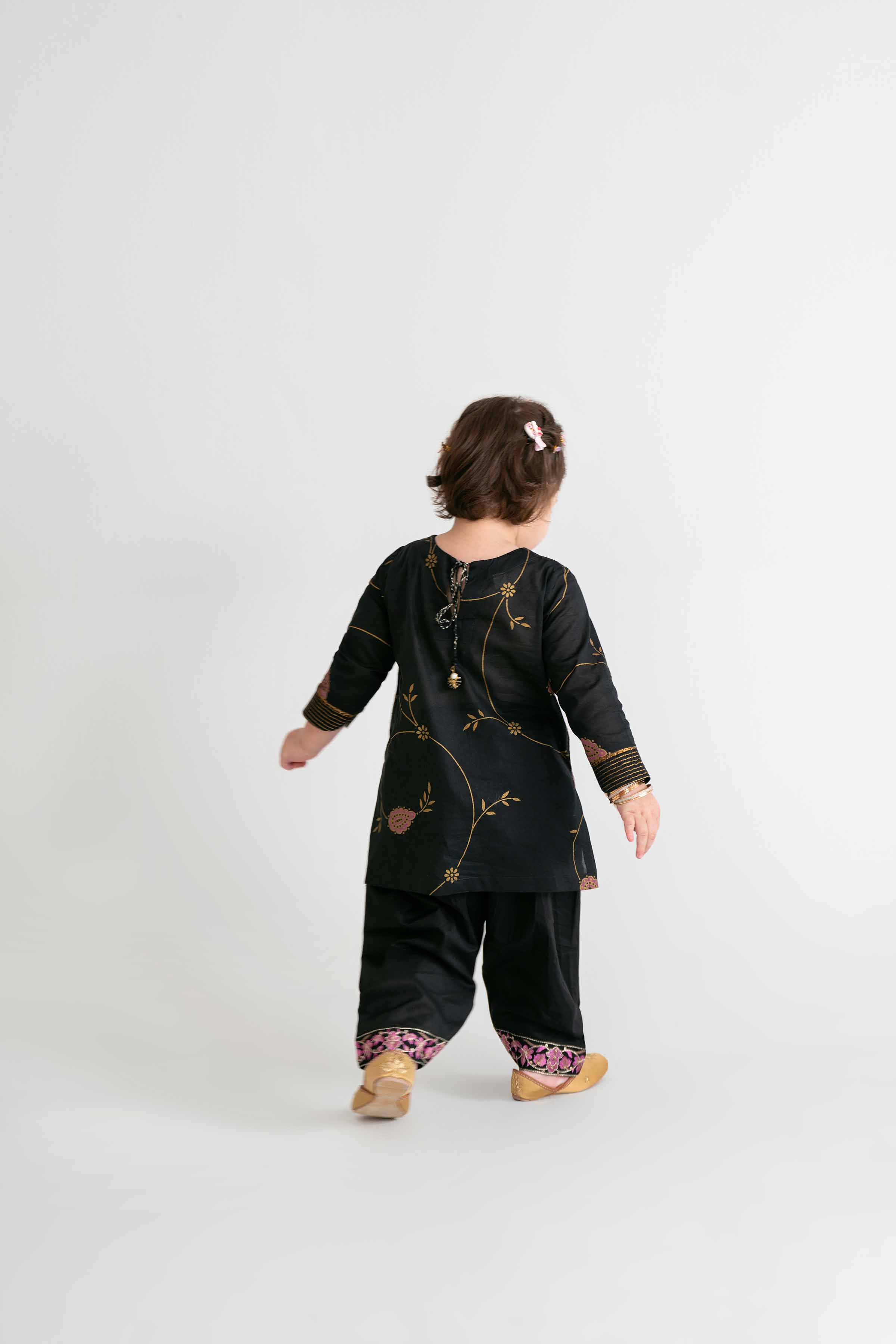 2 Piece - Printed Embroidered Suit - PMD26-03 D - Image 3