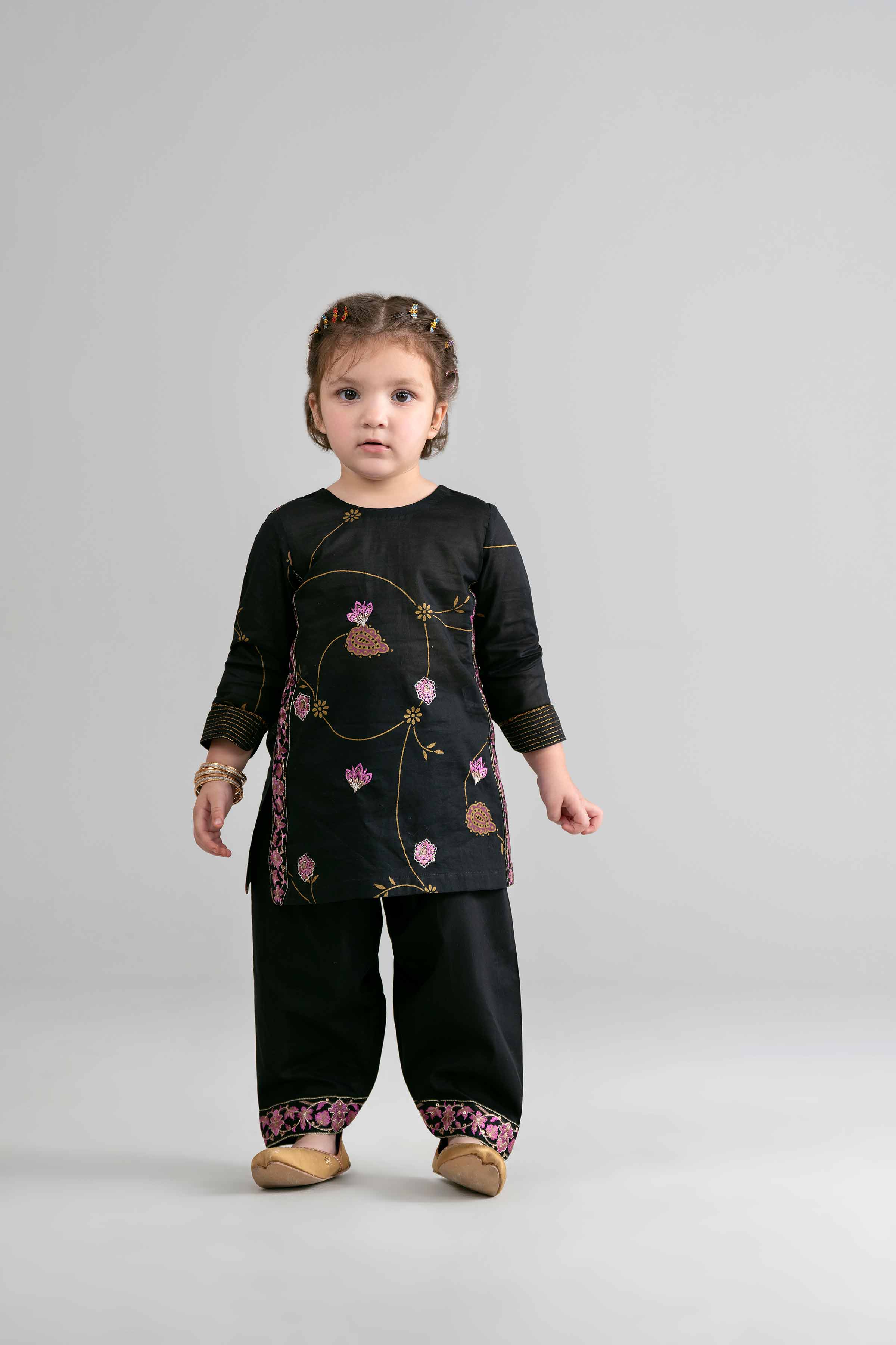 2 Piece - Printed Embroidered Suit - PMD26-03 D - Image 7