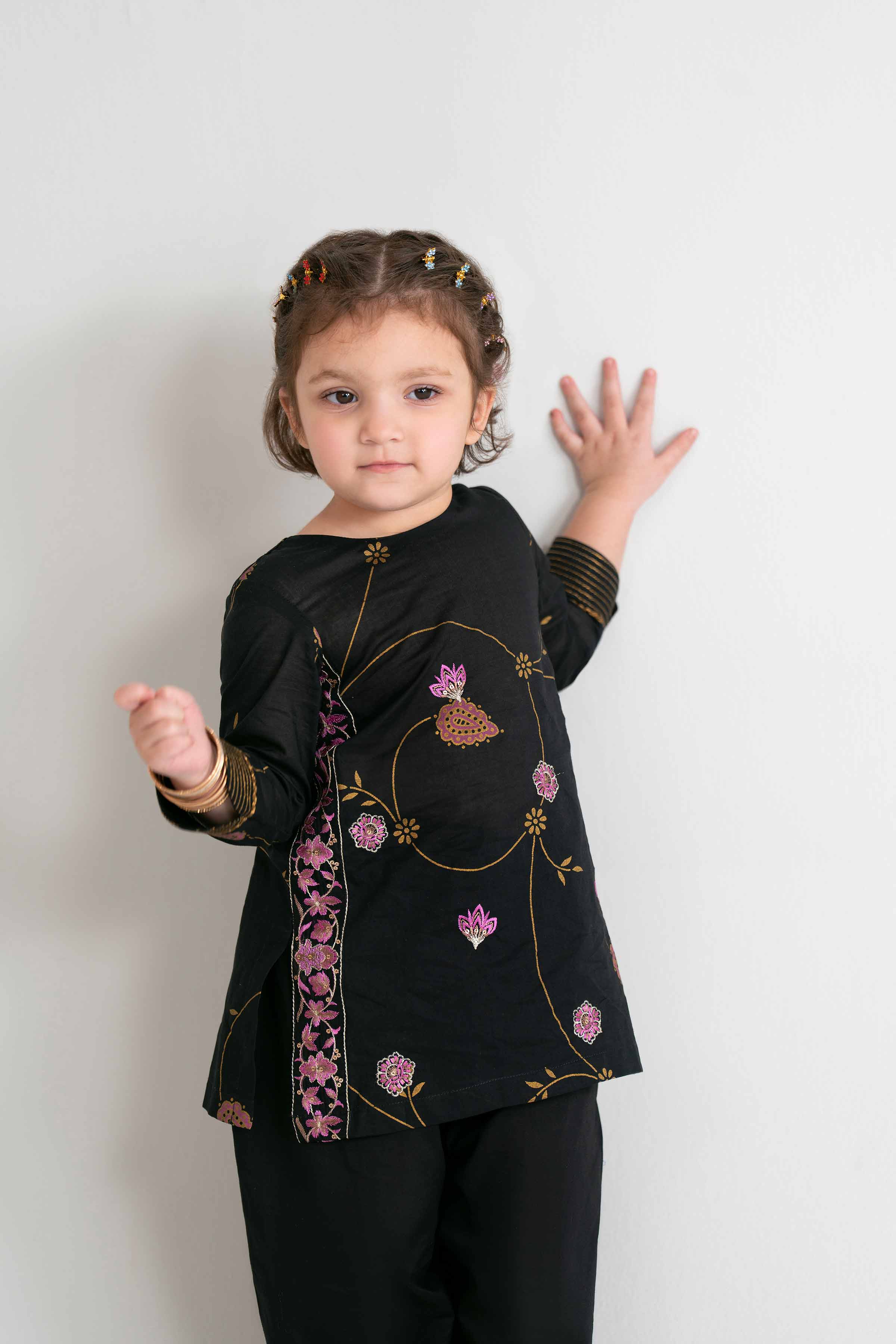 2 Piece - Printed Embroidered Suit - PMD26-03 D - Image 8