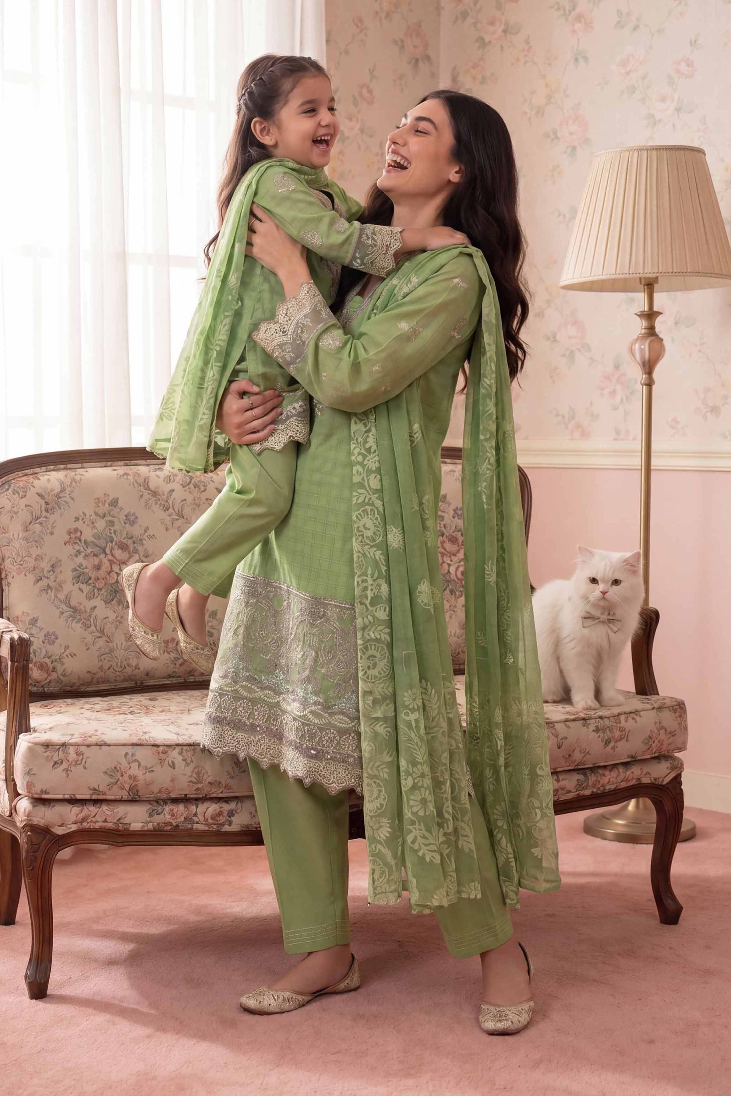 3 Piece - Embroidered Suit - PMD26-32 D - Image 2