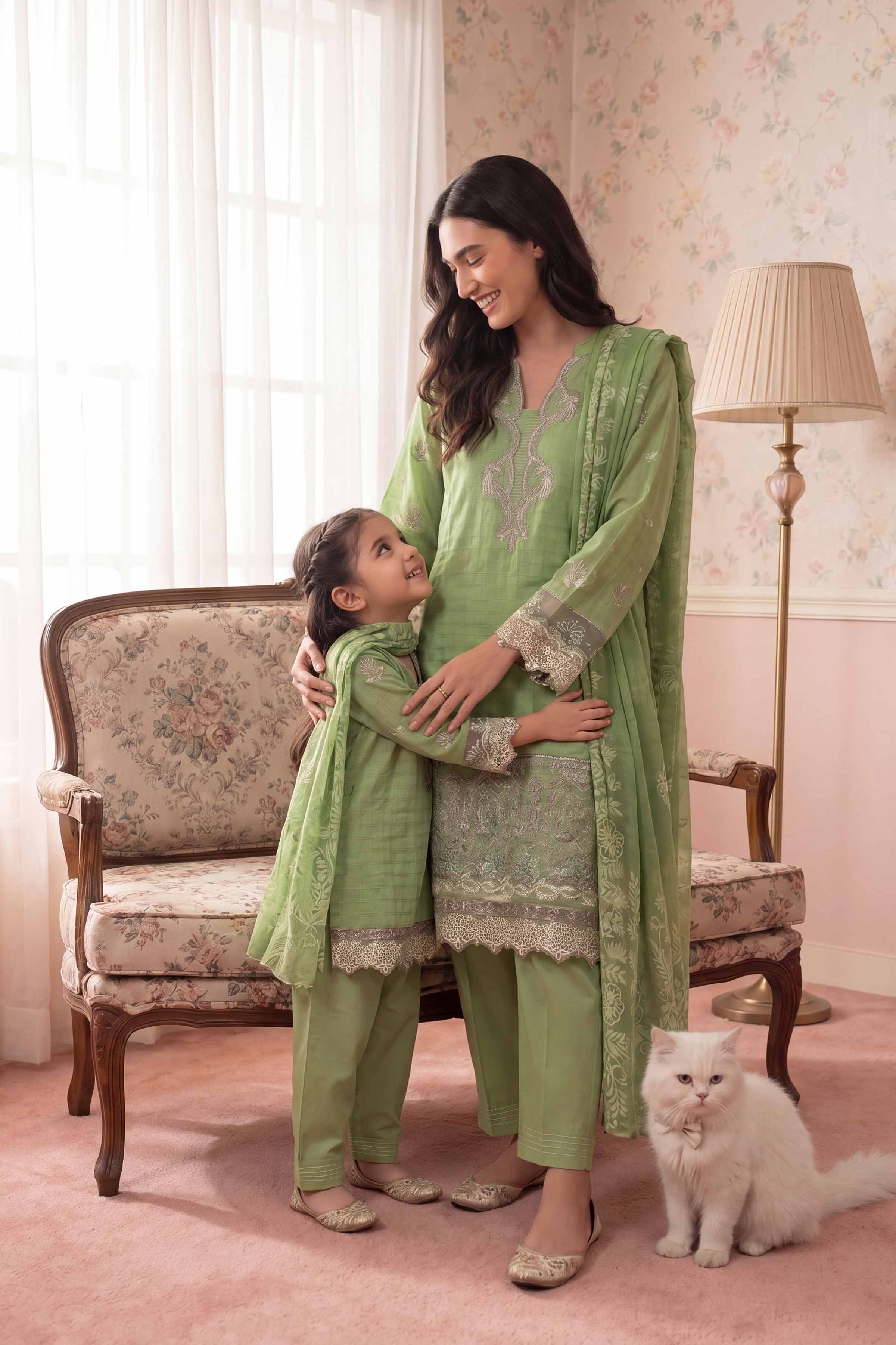 3 Piece - Embroidered Suit - PMD26-32 D - Image 4