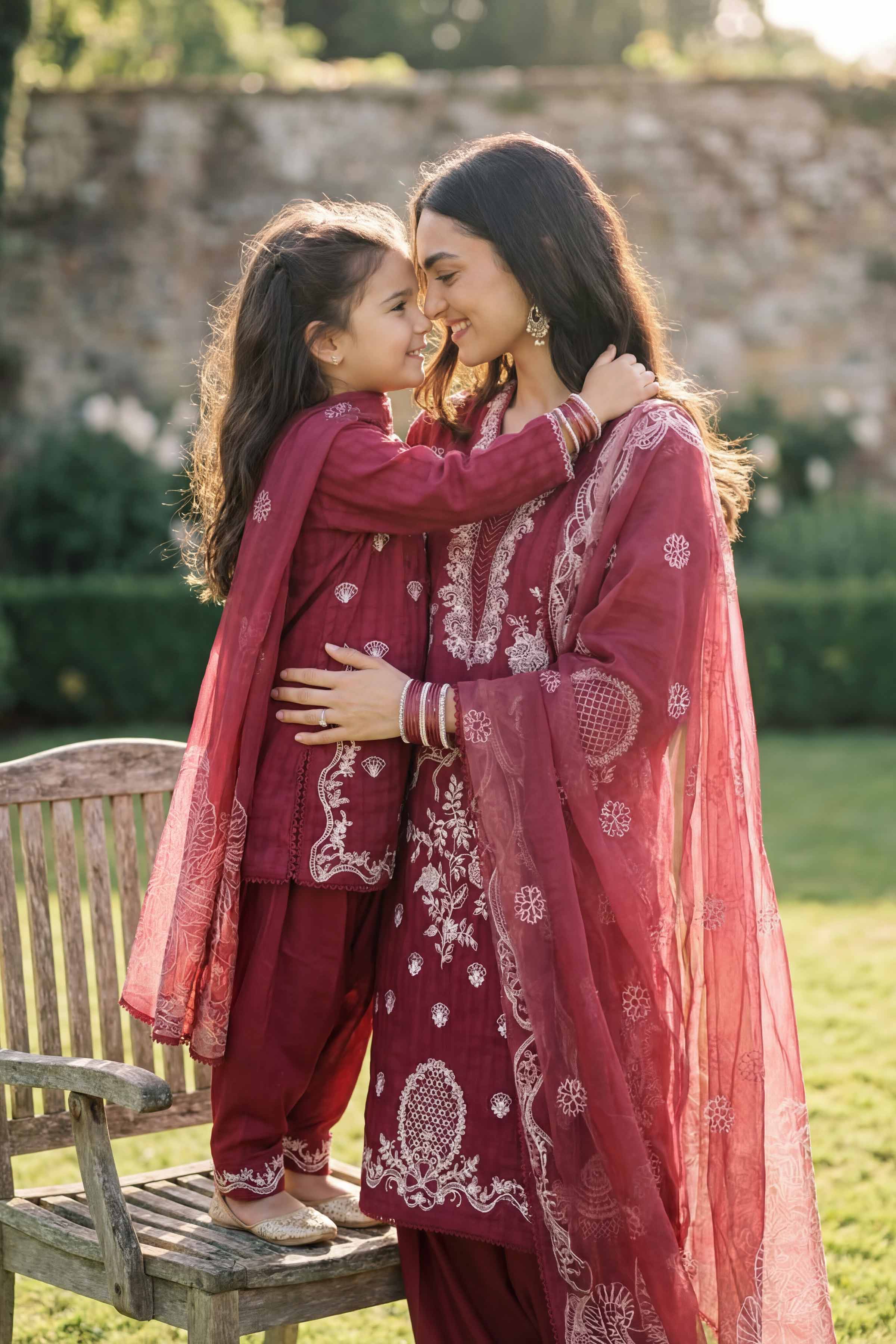 3 Piece - Embroidered Suit - PMD26-34 M - Image 10