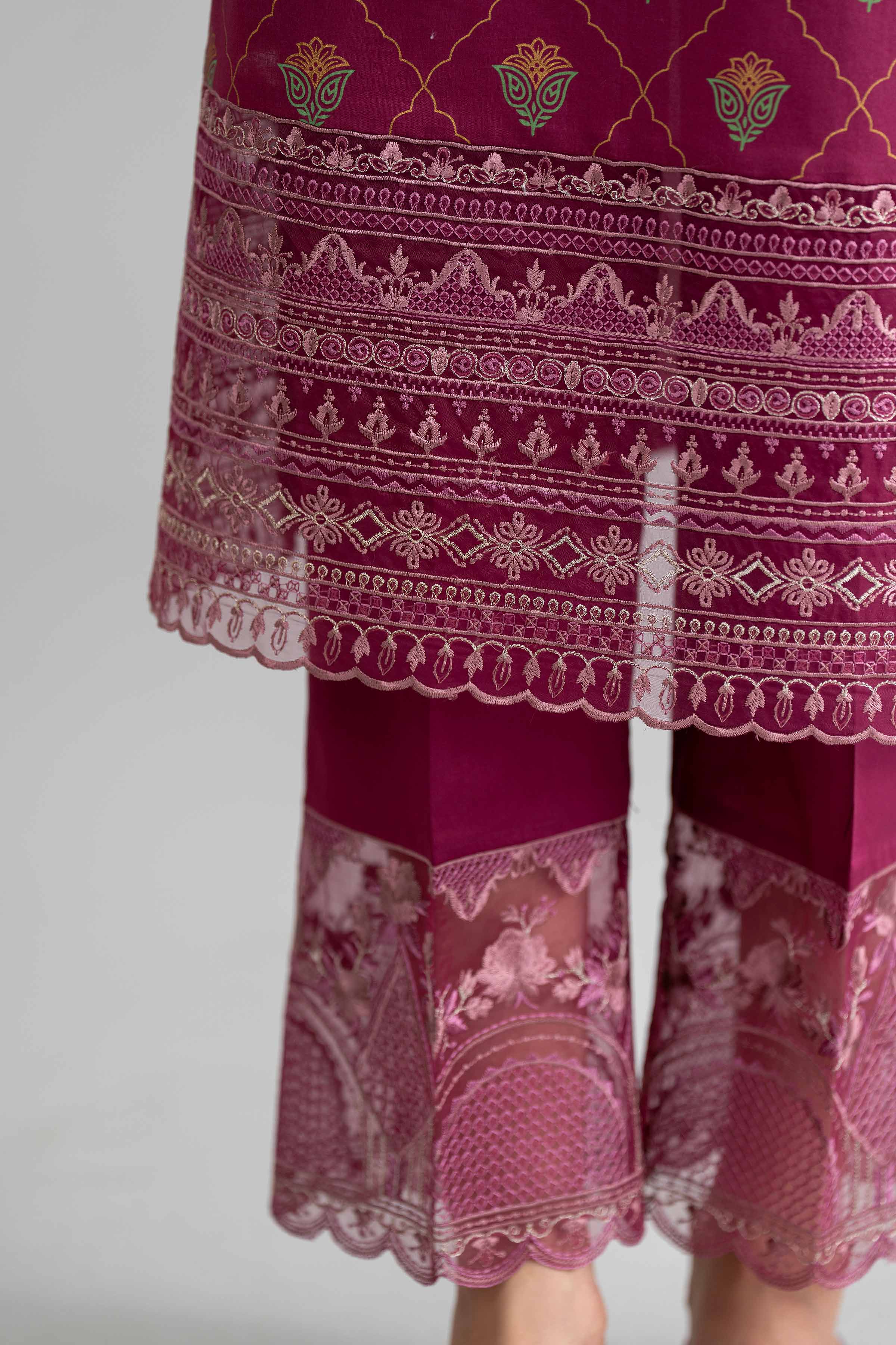 3 Piece - Printed Embroidered Suit - PMD26-41 M - Image 8