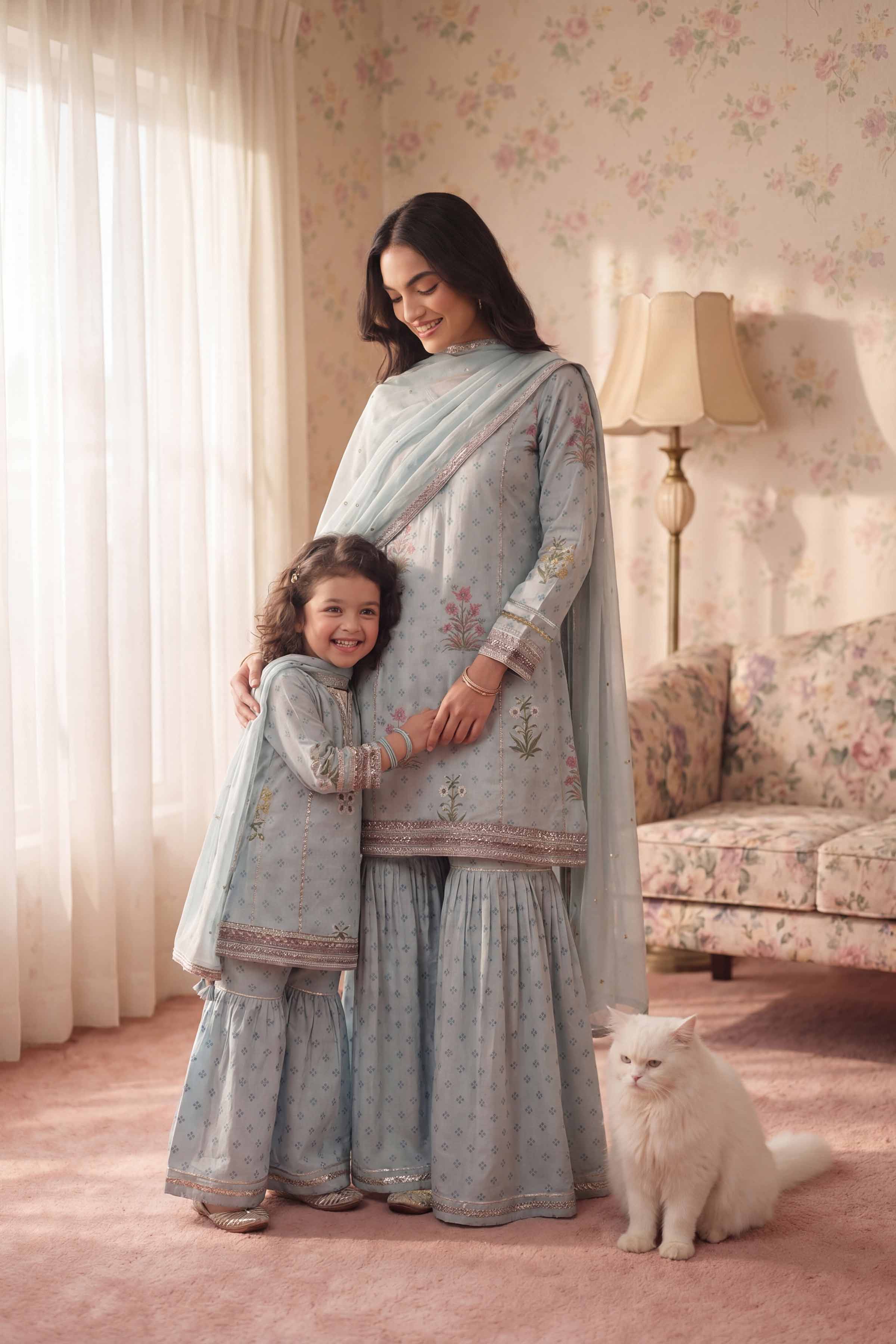 3 Piece - Embroidered Suit - PMD26-43 D - Image 2