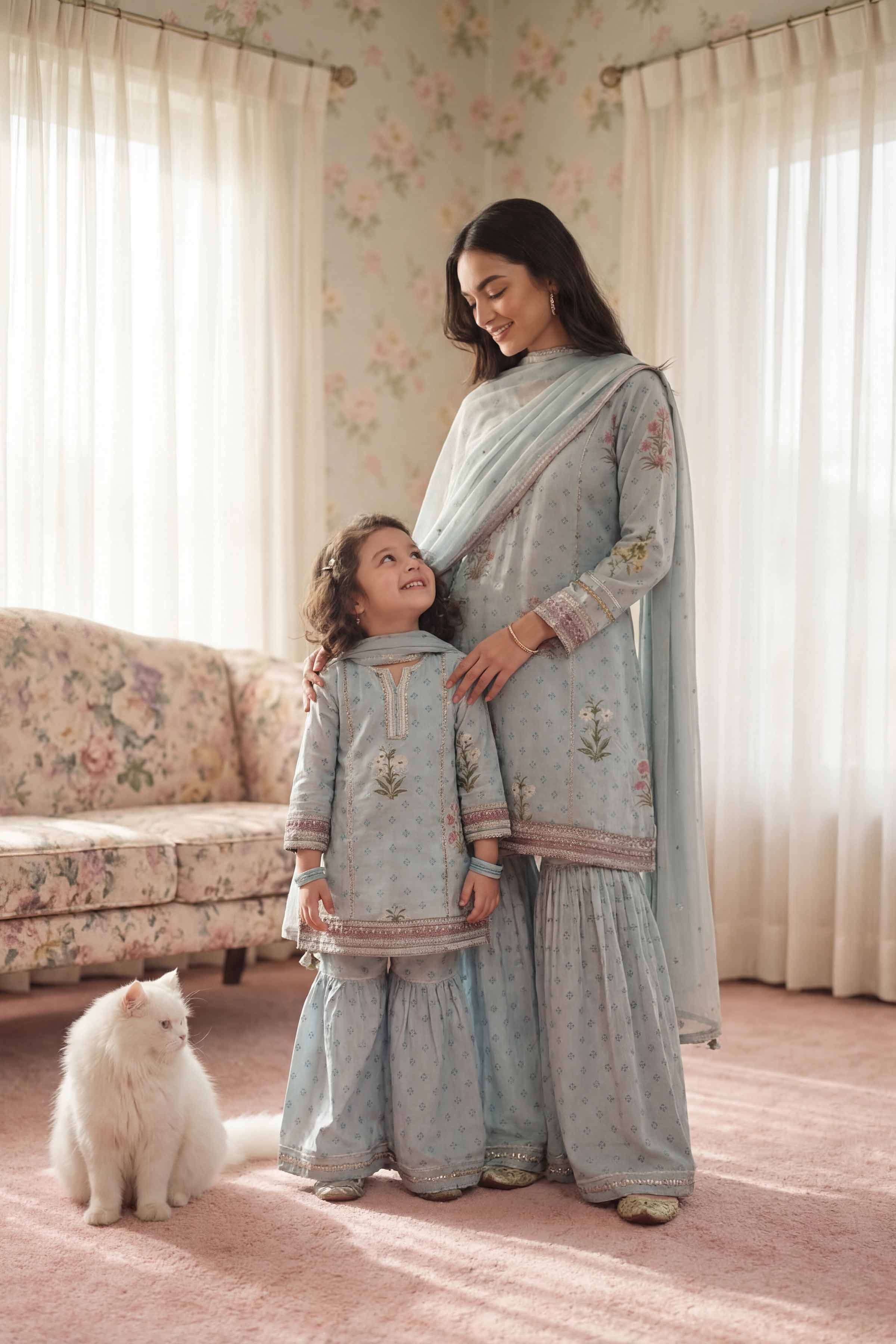 3 Piece - Embroidered Suit - PMD26-43 M - Image 3