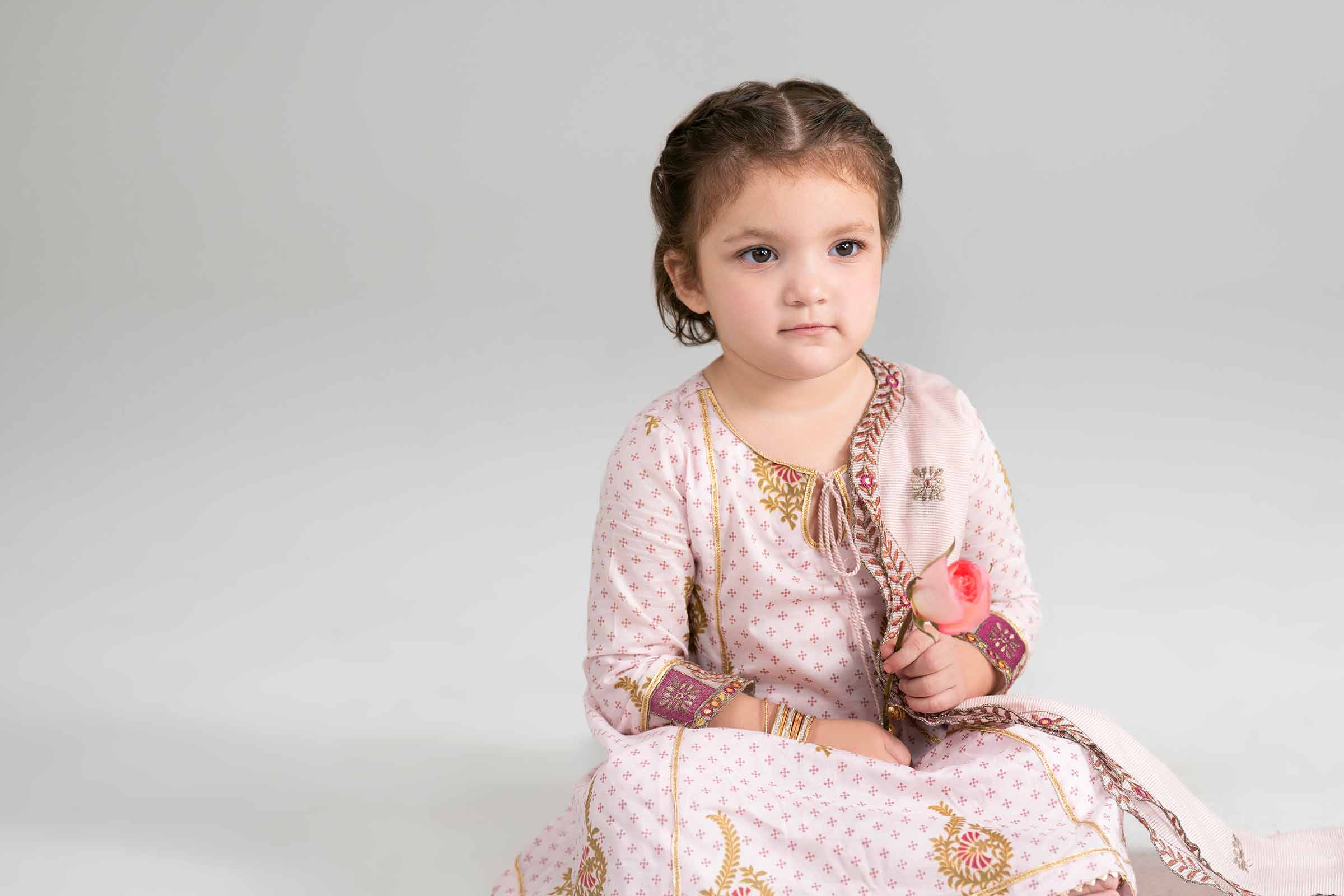 3 Piece - Printed Embroidered Suit - PMD26-44 D - Image 10