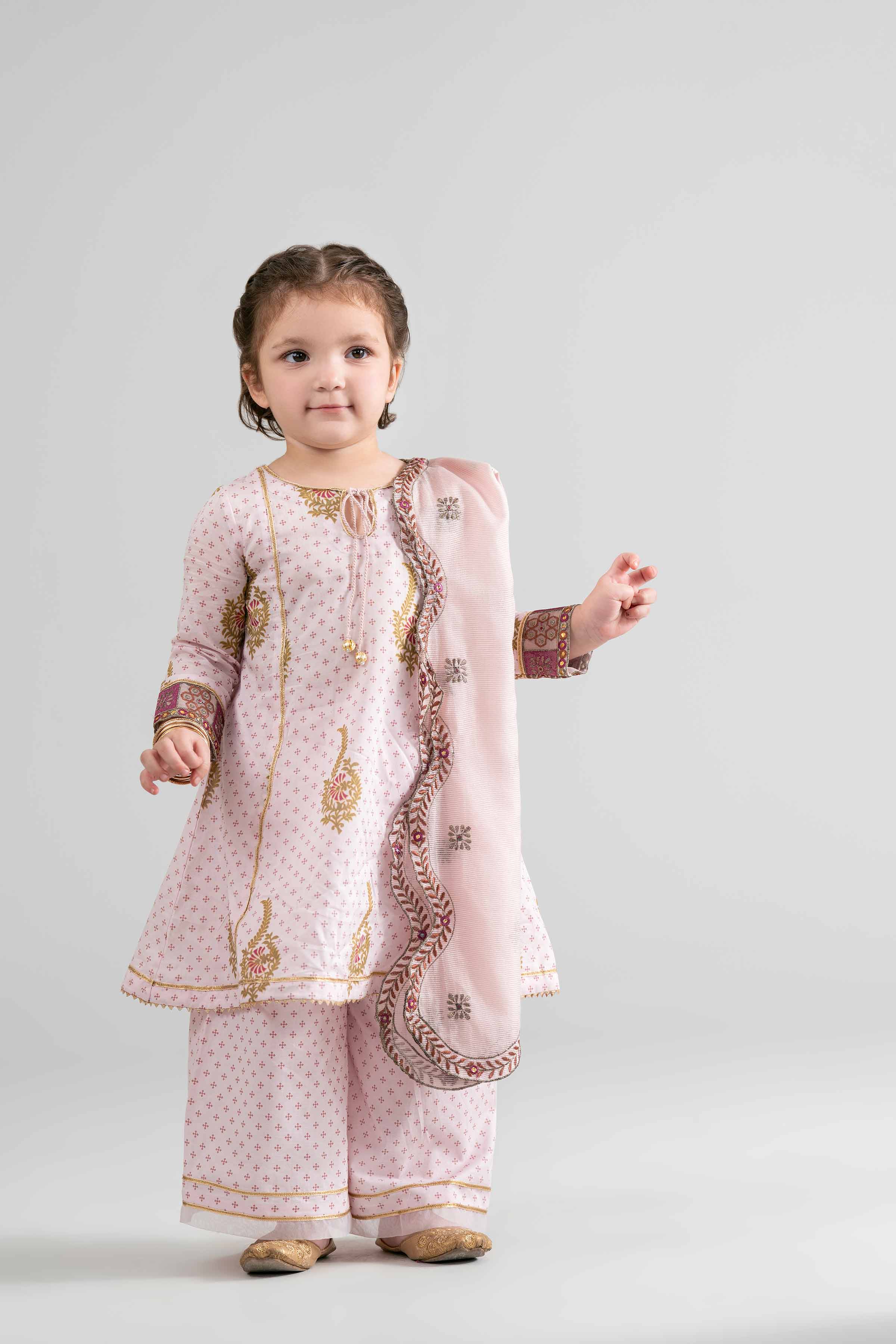 3 Piece - Printed Embroidered Suit - PMD26-44 D - Image 7
