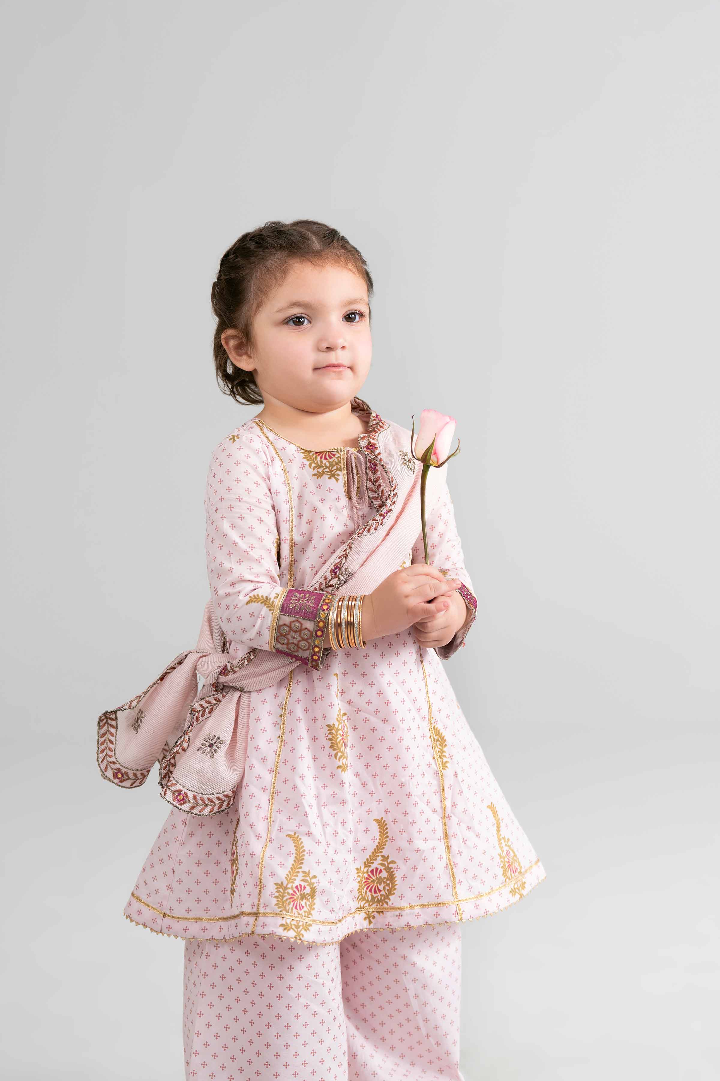 3 Piece - Printed Embroidered Suit - PMD26-44 D - Image 8
