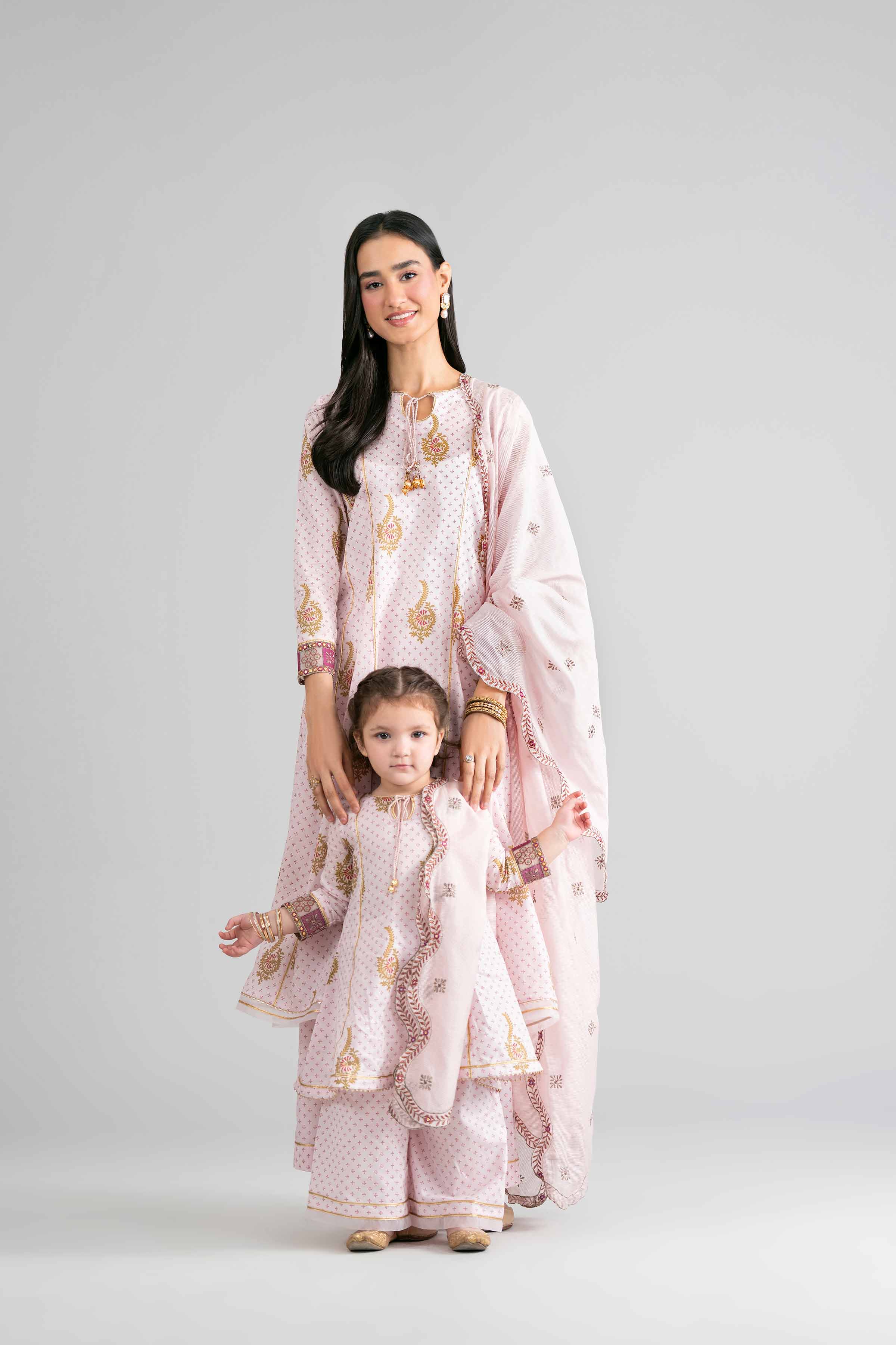 3 Piece - Printed Embroidered Suit - PMD26-44 M - Image 3